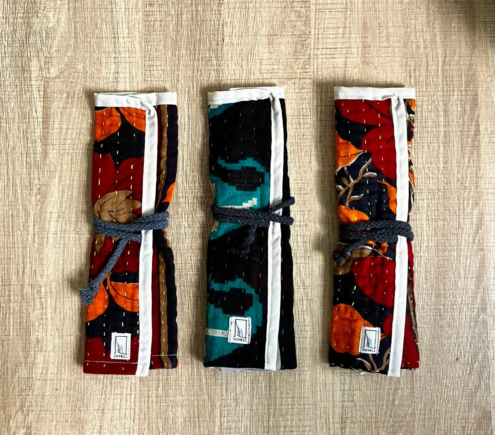 Kantha Cutlery Roll