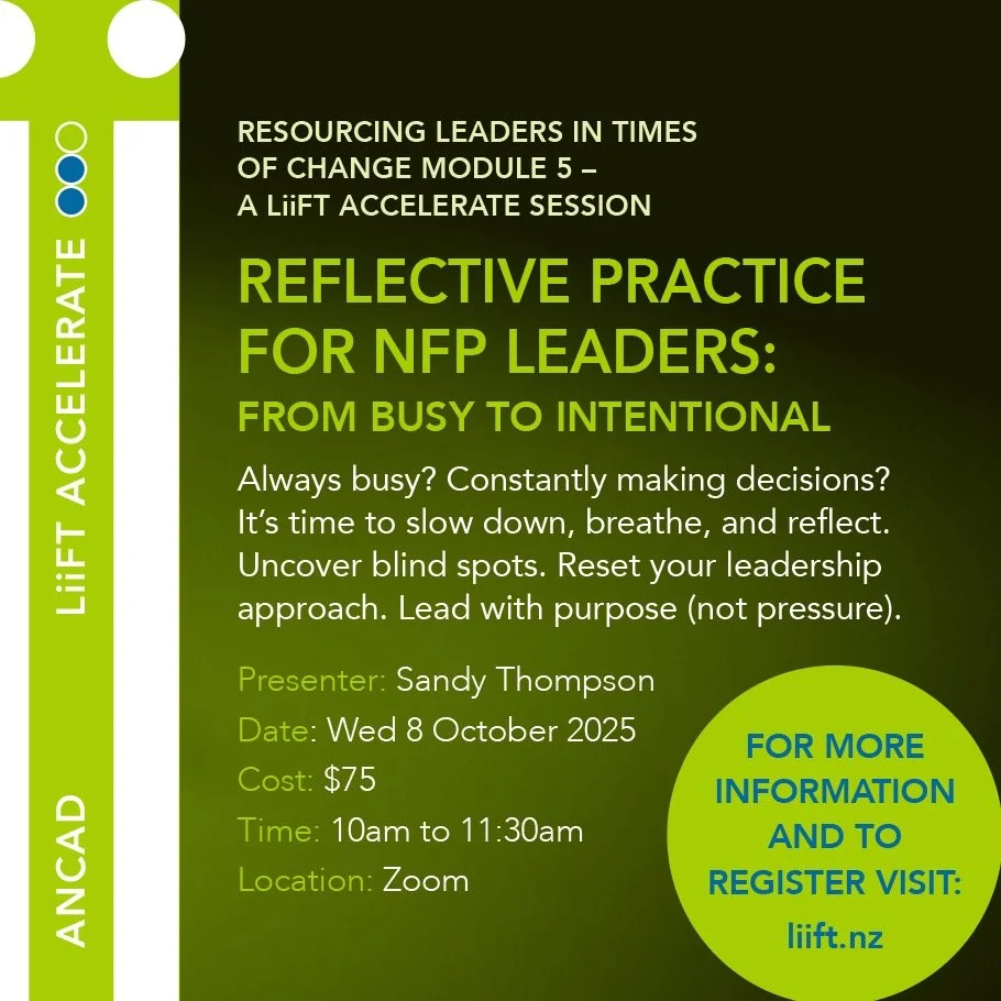 Calling all NFP Leaders: It's not too late to sign up!! 📣 Link to register is here: https://events.humanitix.com/reflective-practice-for-nfp-leaders-from-busy-to-intentional-part-of-the-resourcing-leaders-in-times-of-change-series