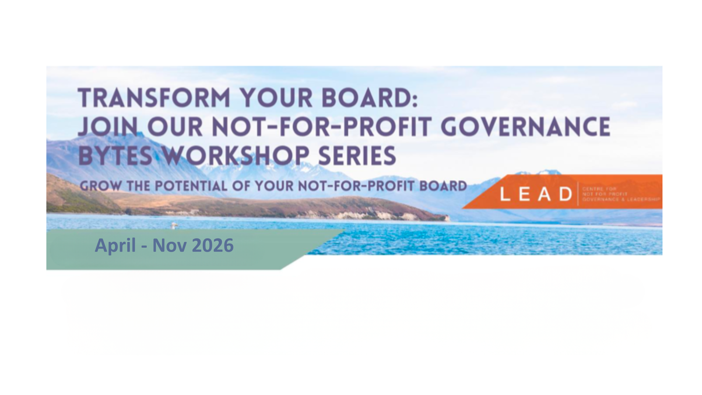 Transform Your Board: GOVERNANCE BYTES 2026 WORKSHOP SERIES