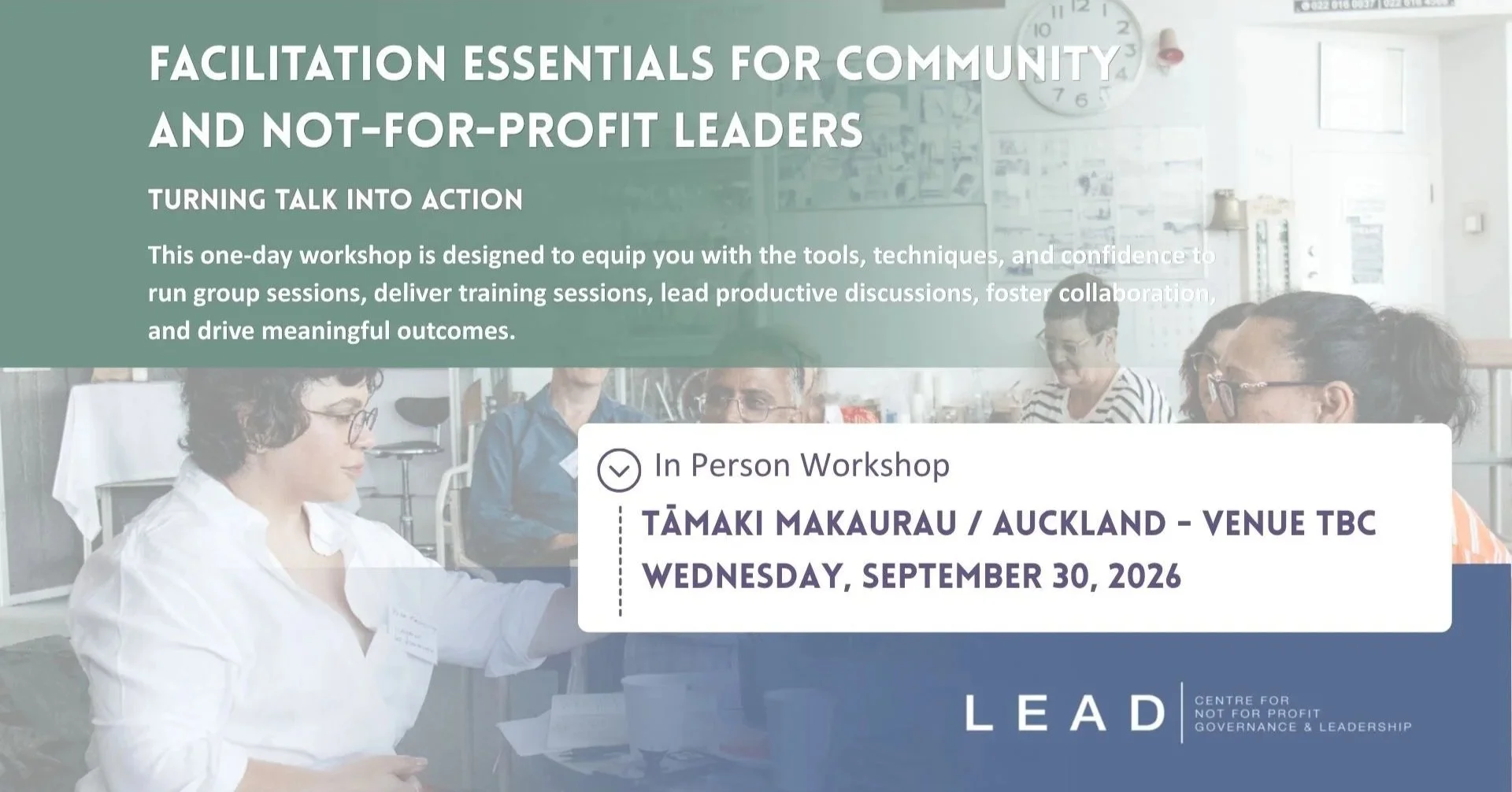 Facilitation Essentials for Community and Not-for-Profit Leaders Sept 2026