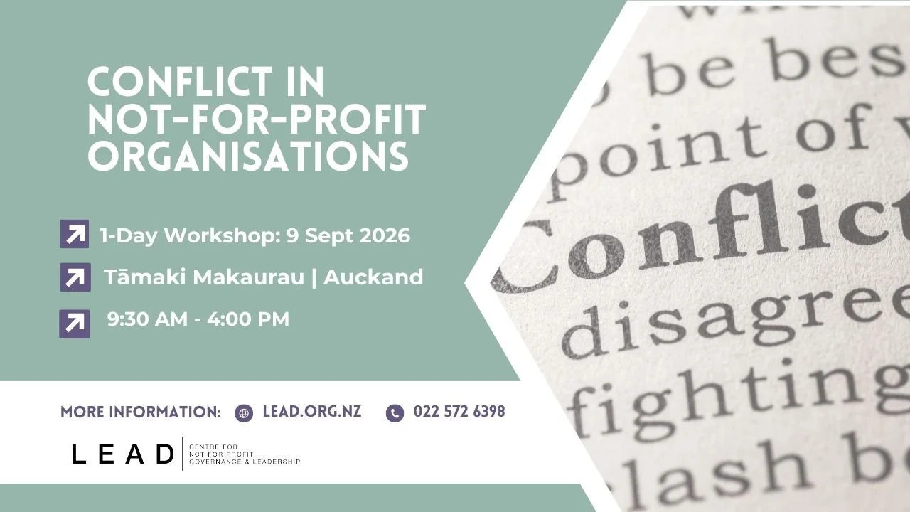 Conflict in Not-for-Profit Organisations