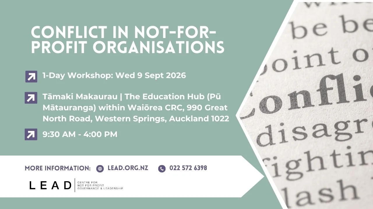 Conflict in Not-for-Profit Organisations