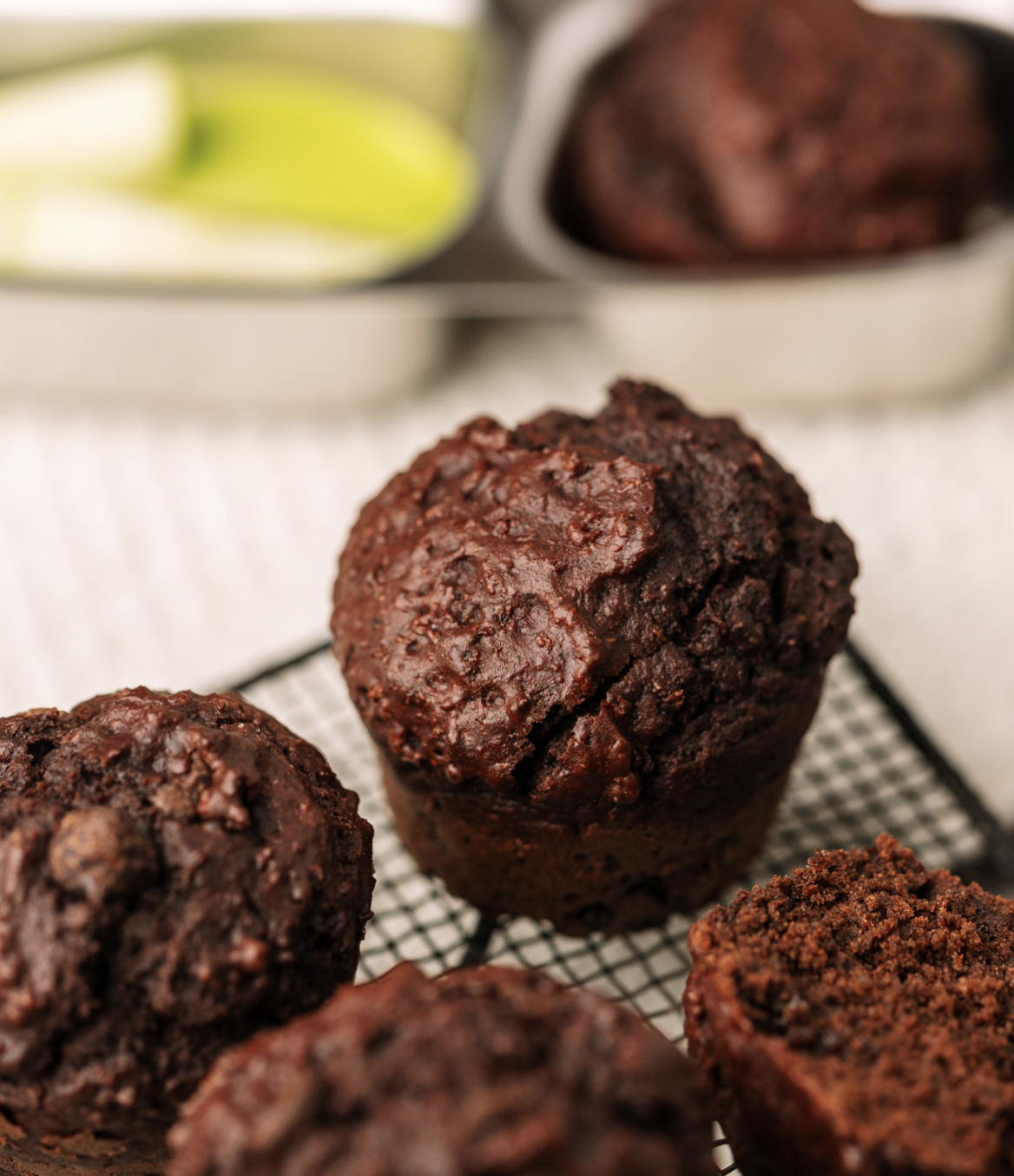 Beetroot &amp; Choc Chip Mini Muffins