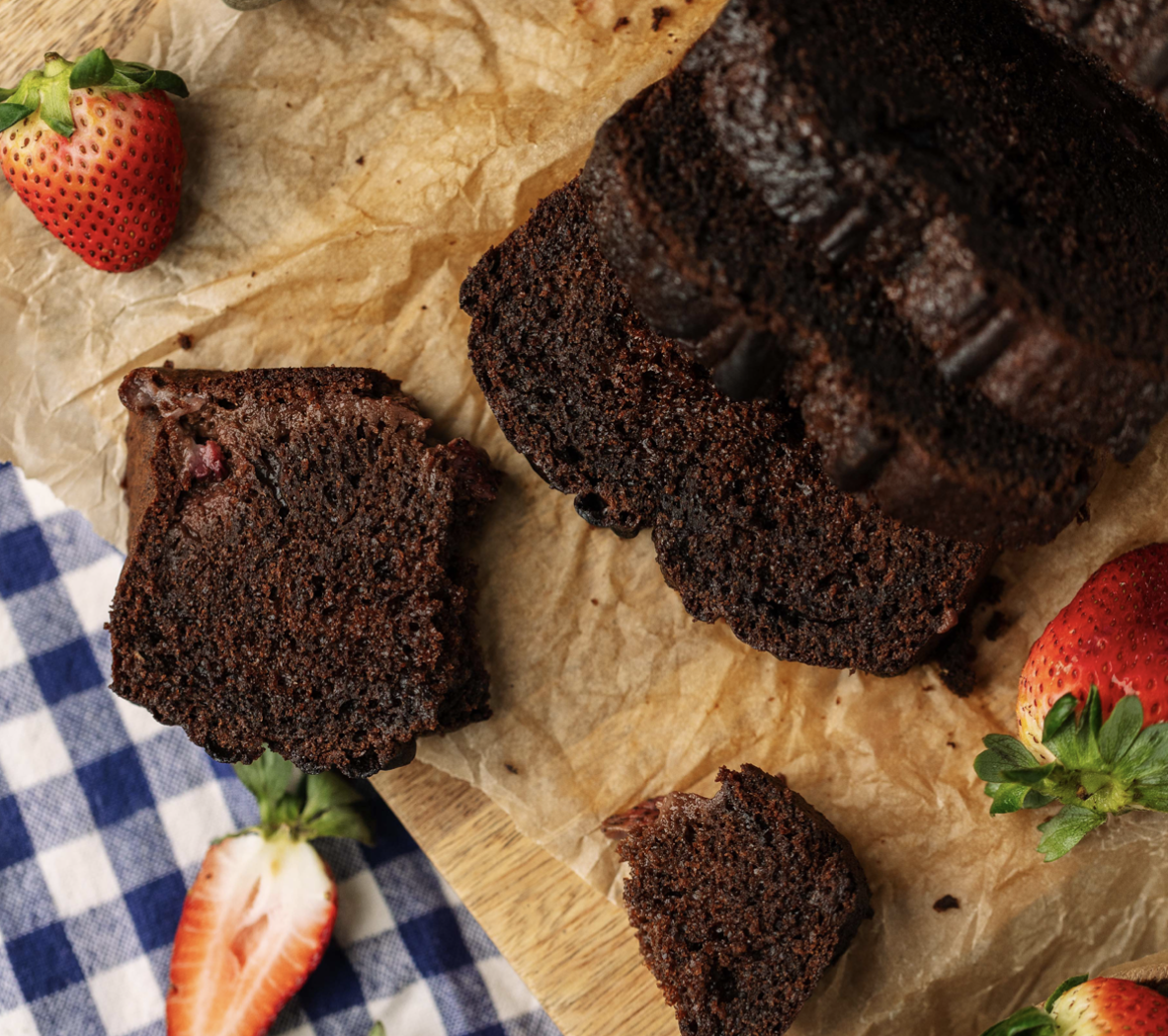 Choc-Strawberry Tea Cake