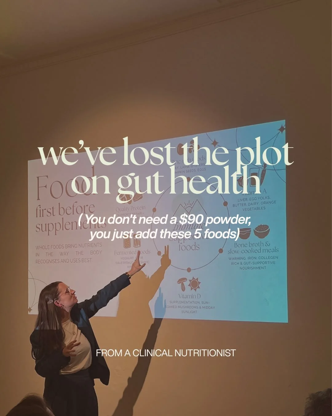 The internet 🤖 keeps convincing people gut health needs a 12-step protocol 😮&zwj;💨. Most of the time, it just needs five small additions, repeated!! 

💌 Save this for your next shop

#guthealth #foodfirst #nomnomnutrition #realfoodhealing #smallh