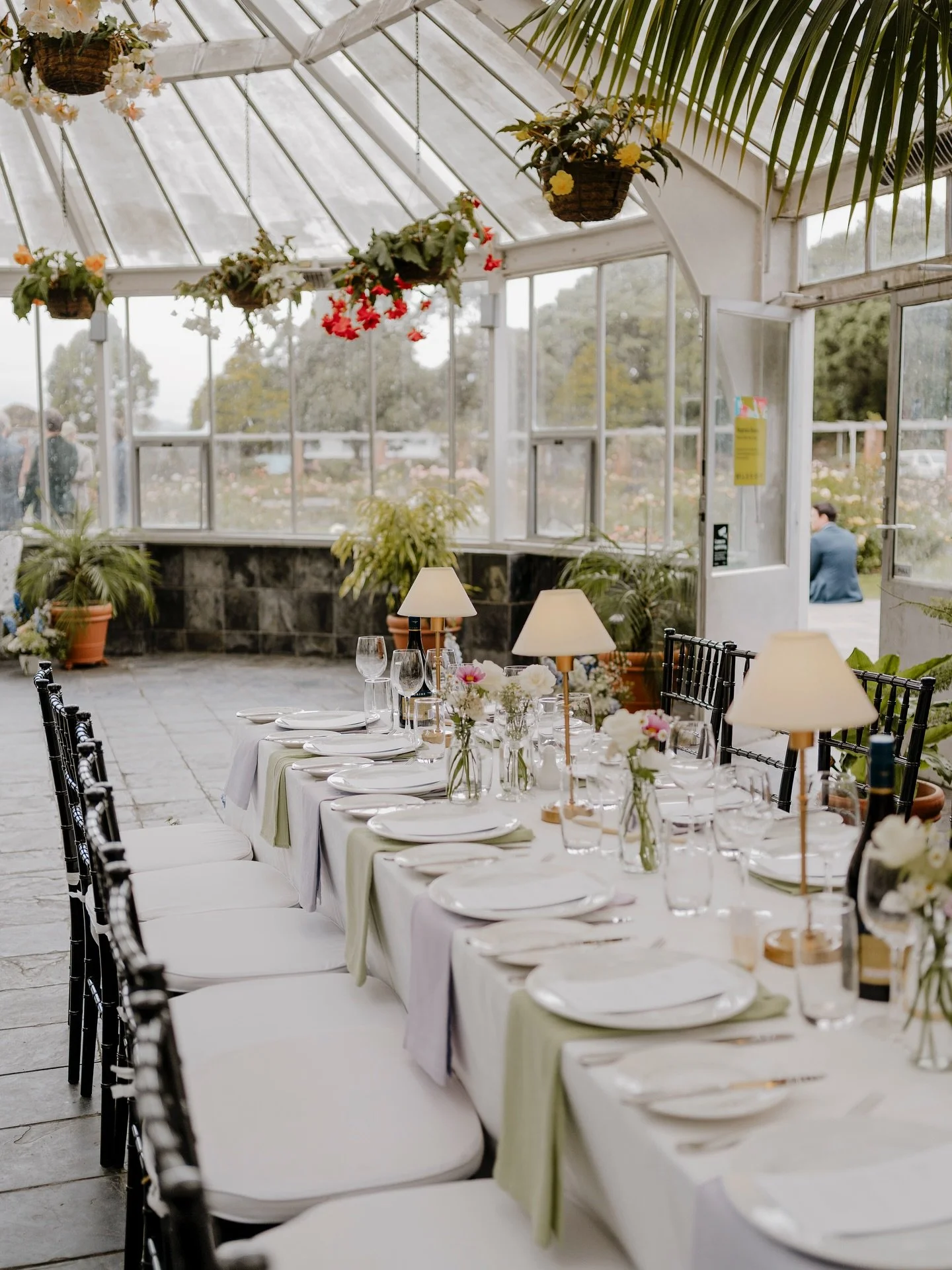 Reception perfection at The Begonia House for Megan and Sam&rsquo;s gorgeous day ✨ 

Brought together so beautifully 💜 

Photography @oliviamelhopweddings 
Day of Coordinator @elegantandwildnz 
Dress @helloromeobridalboutique_ 
HMUA @youandiartistry