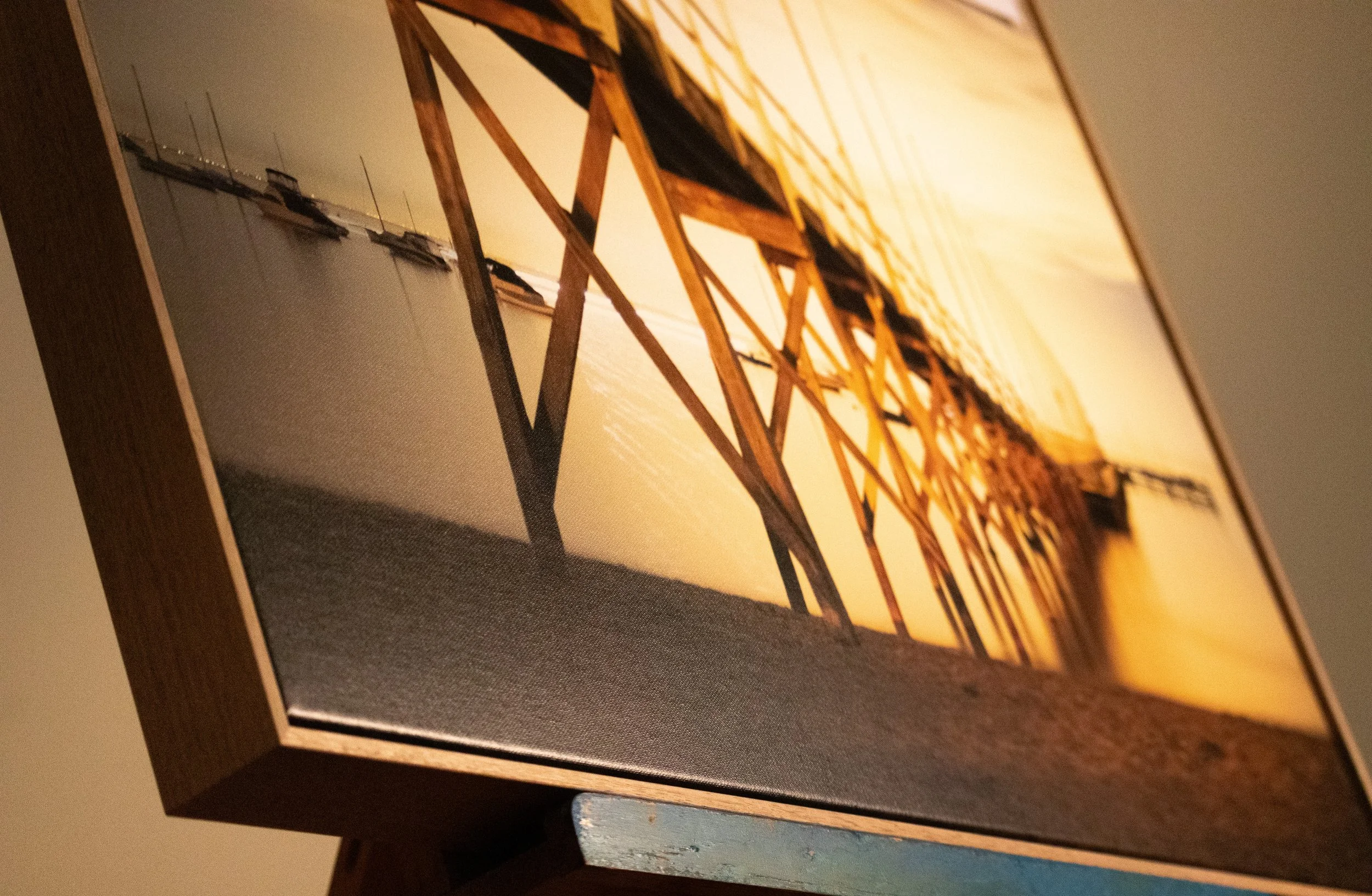 Bathing Boxes - Framed (Canvas Wrap)