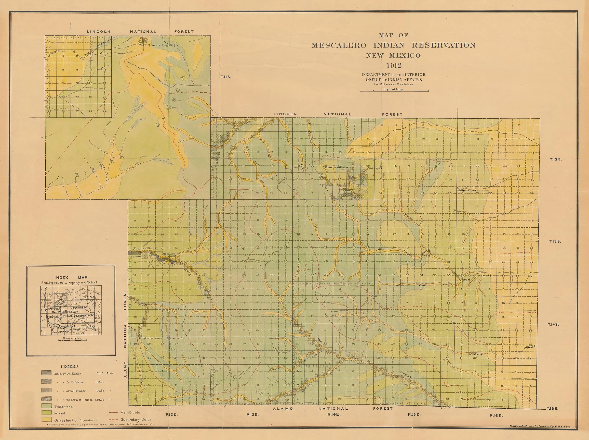 Mescalero Indian Reservation, 1912