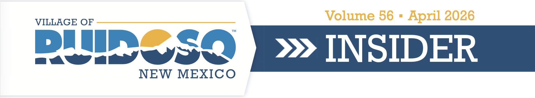 Header banner image for Volume 56, April 2026, Ruidoso Insider newsletter