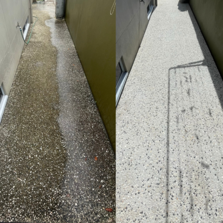 A clean driveway doesn't just look better — it protects your surface, adds to your home's street appeal, and removes slip hazards caused by mould and algae buildup.
We service all driveway and path surface types across the Gold Coast, using professio