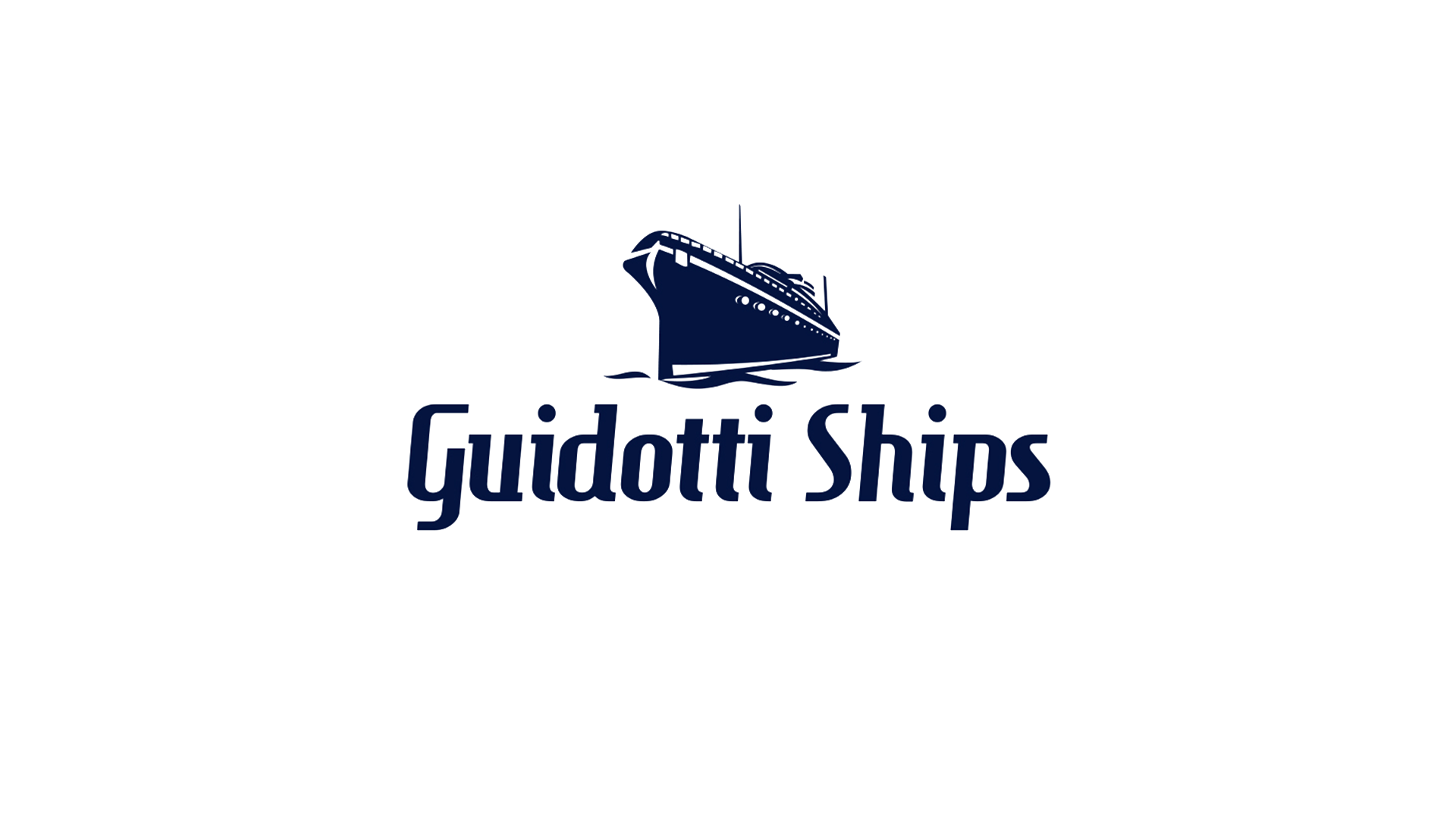 Logo di Guiodotti Ships con un'illustrazione di una nave e il testo "Guidotti Ships"