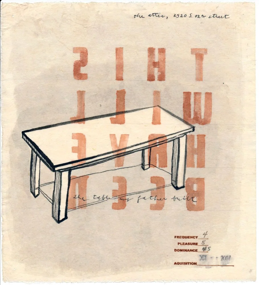 Reliquary No. 44 (studio table my father built)