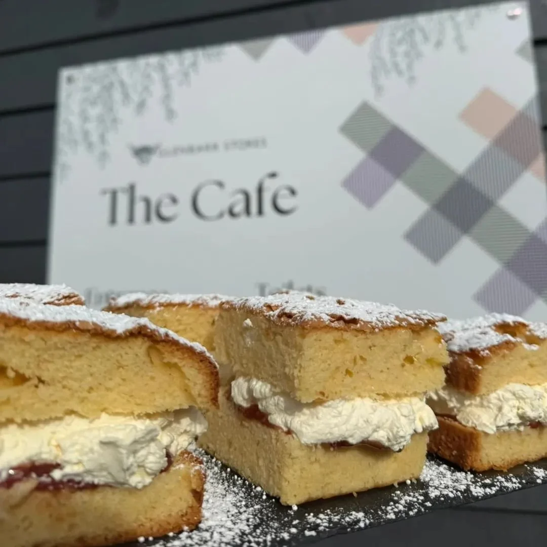 Homemade food and cakes at Glenbarr Stores café