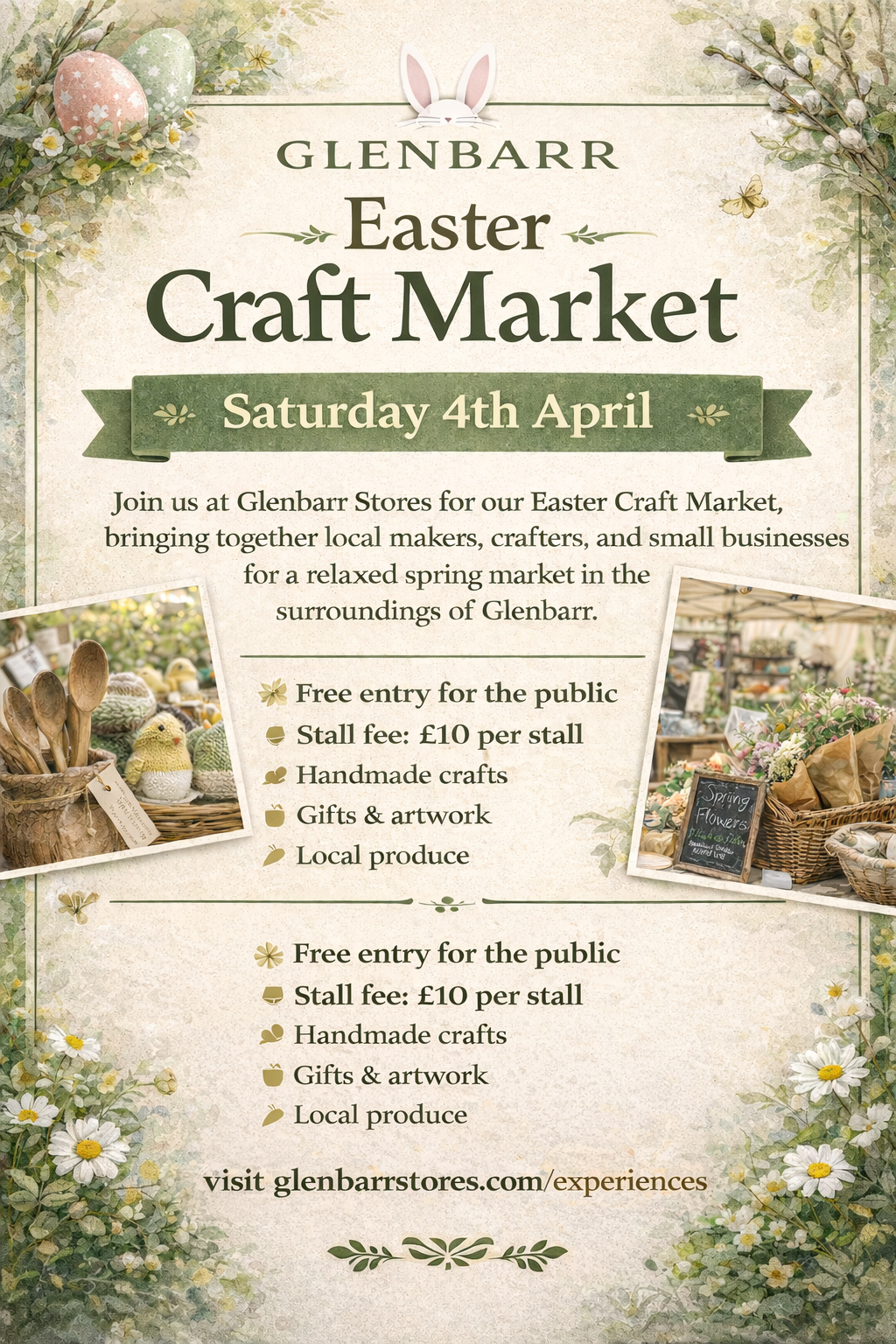 Glenbarr Easter Craft Market  Saturday 4th April
