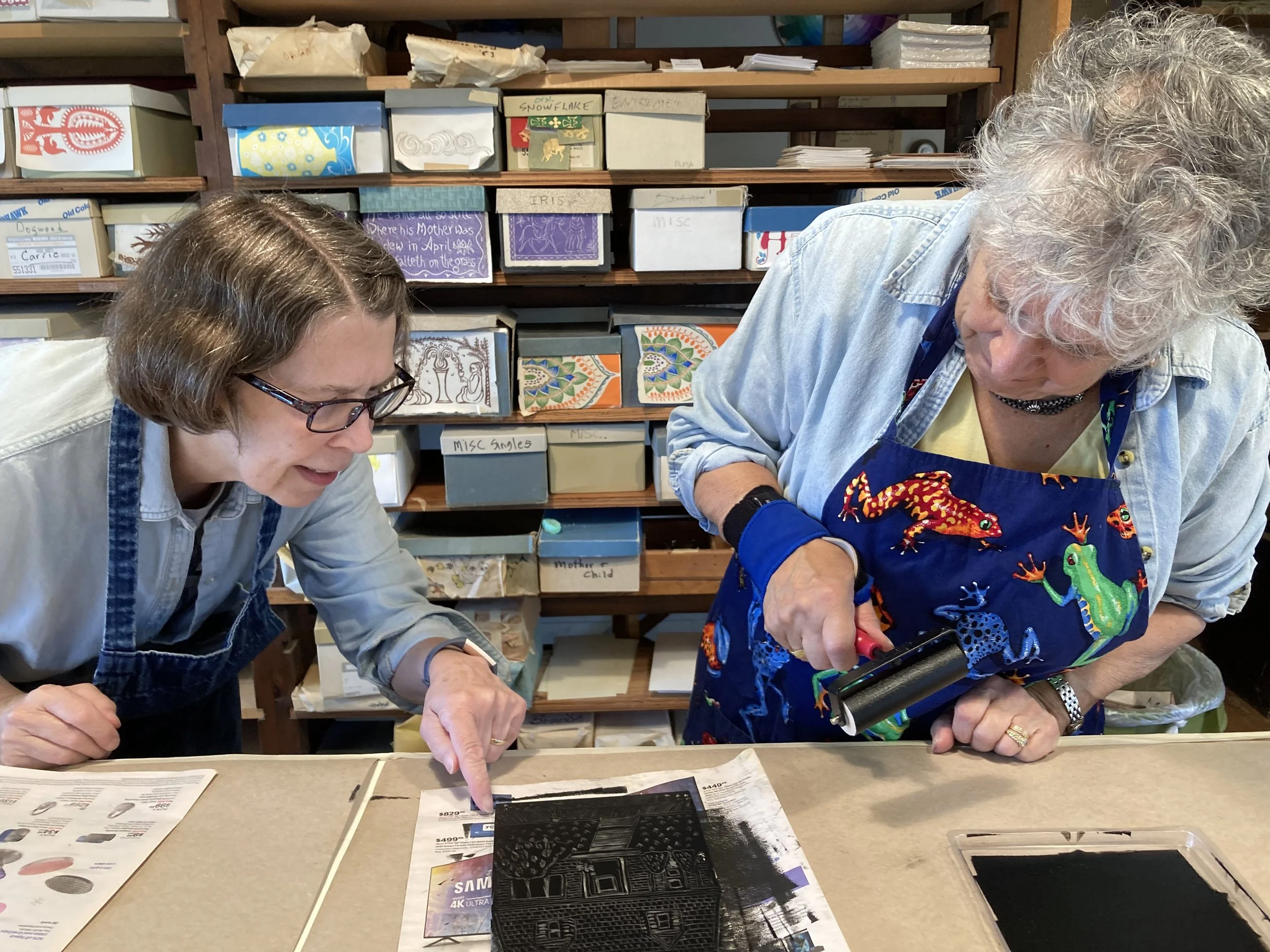 Block Printing on Fabric with Linda Griswold Davis