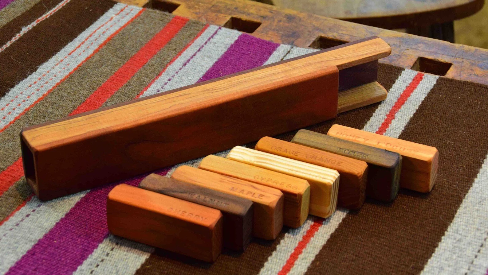 Hardwood Block Tunnel Toy