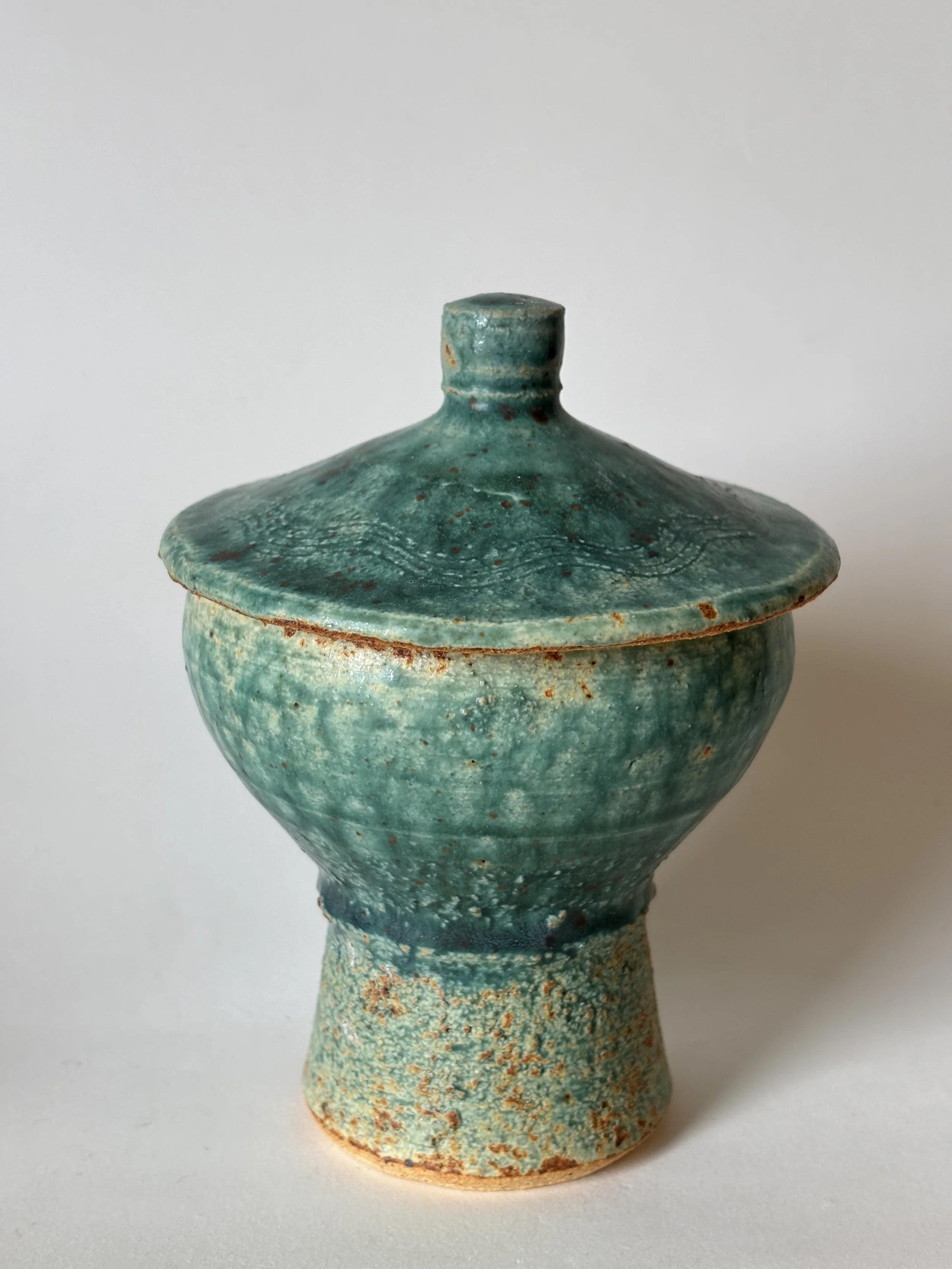 Lidded Pedestal Jar