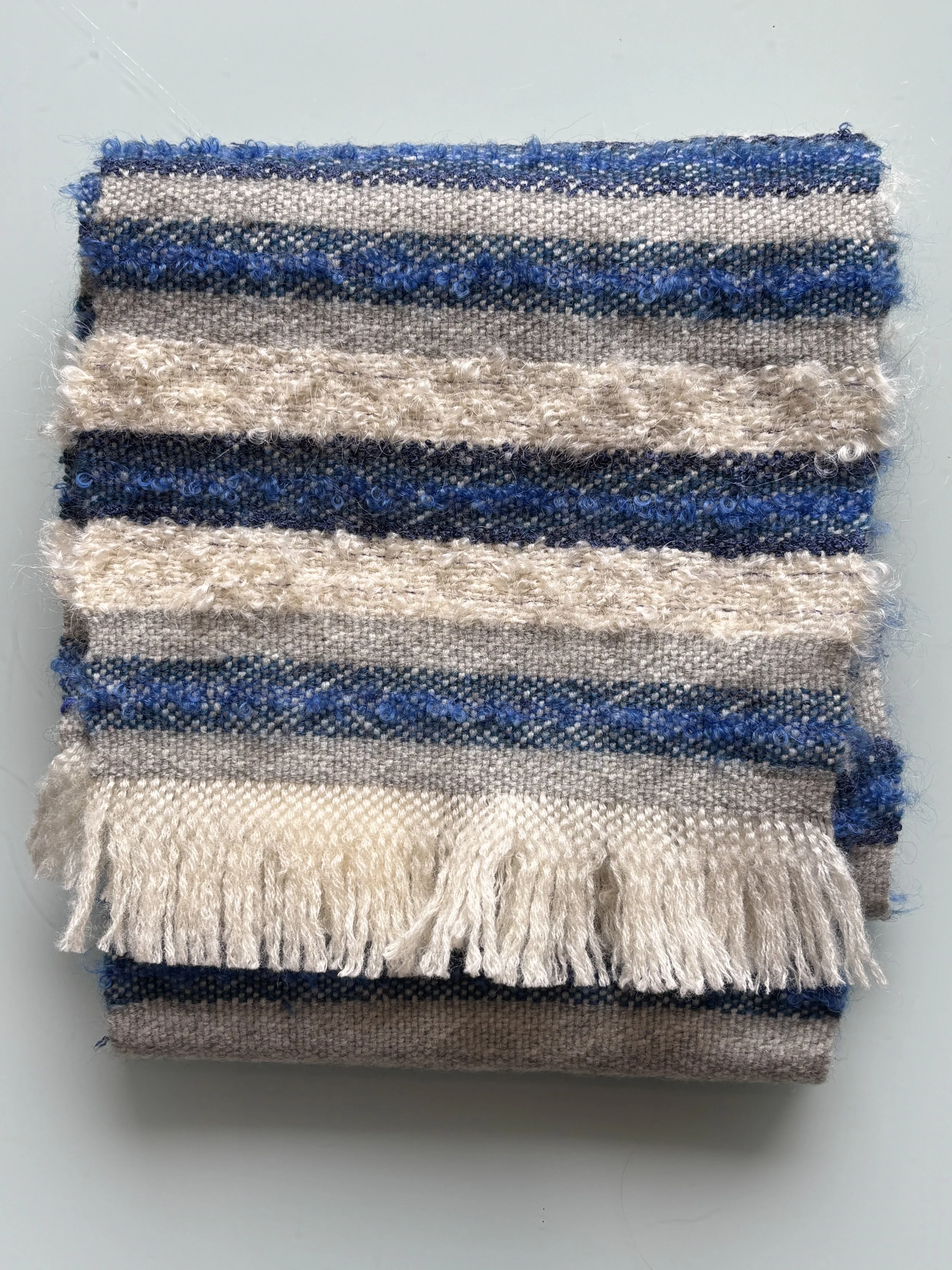 Wool Scarf (Blue/White)