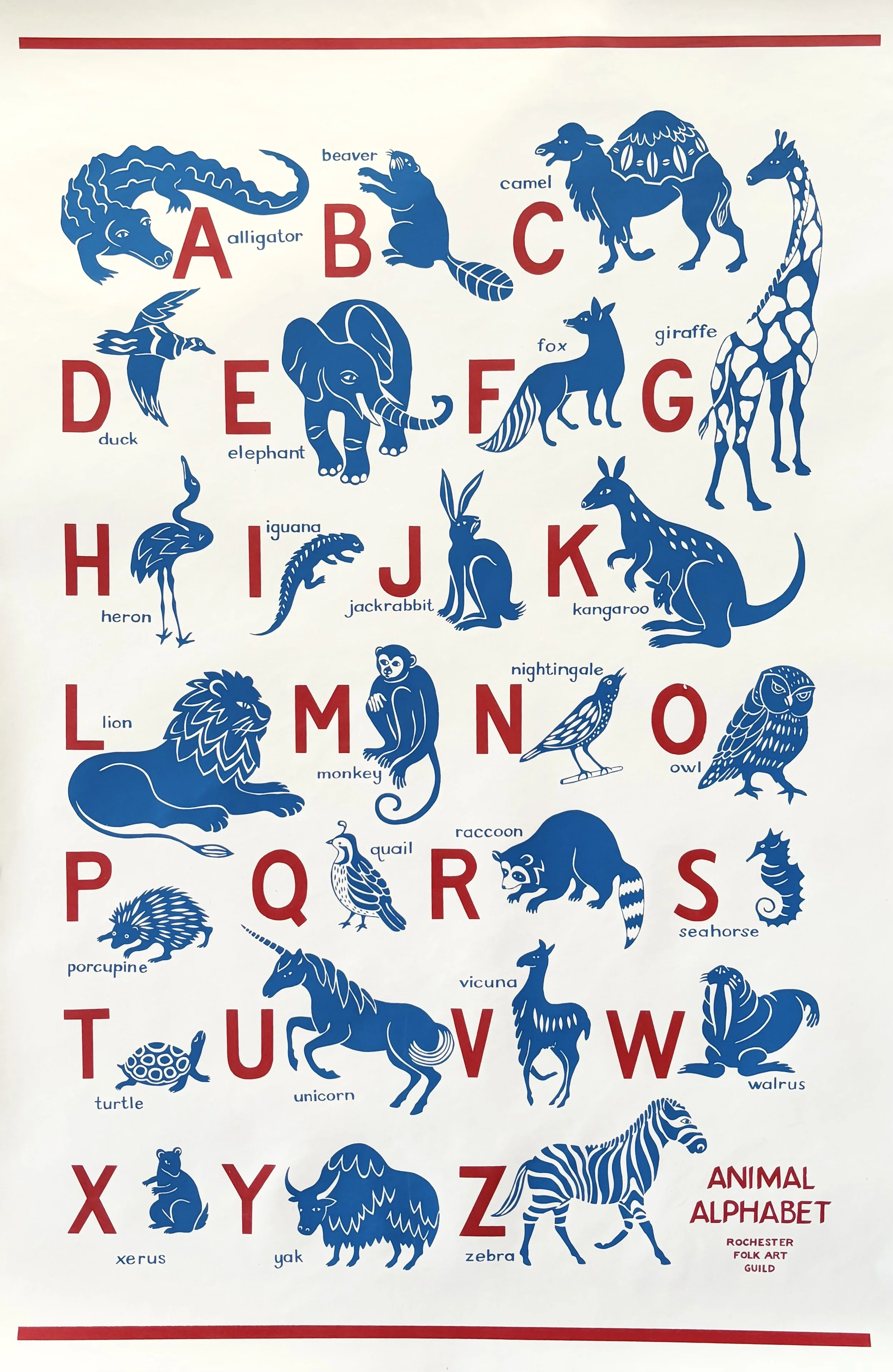 Animal Alphabet Poster (38"x25")