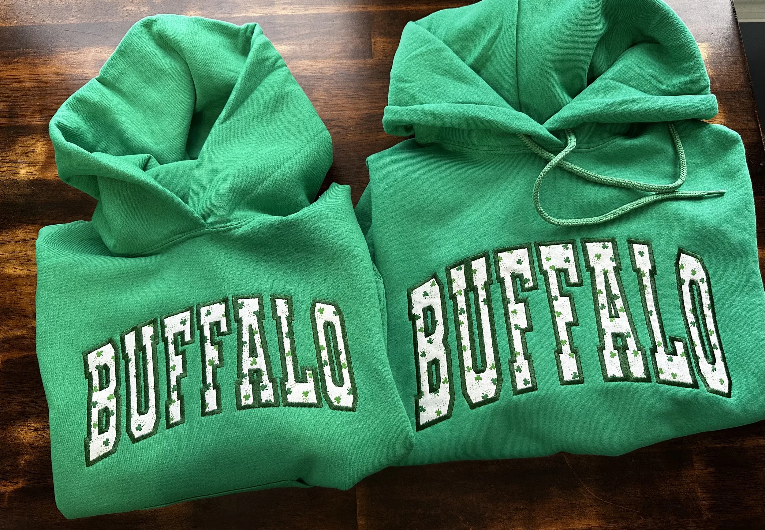 BUFFALO Shamrocks Youth Embroidered Crewnecks/Hoodies