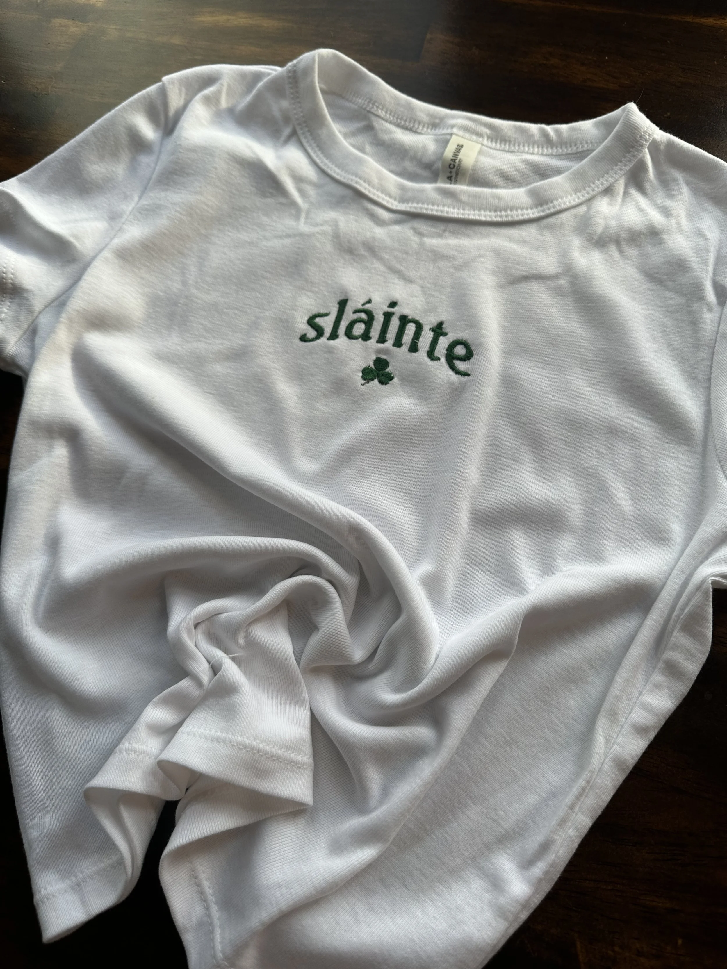 Slainte Embroidered Baby Tee