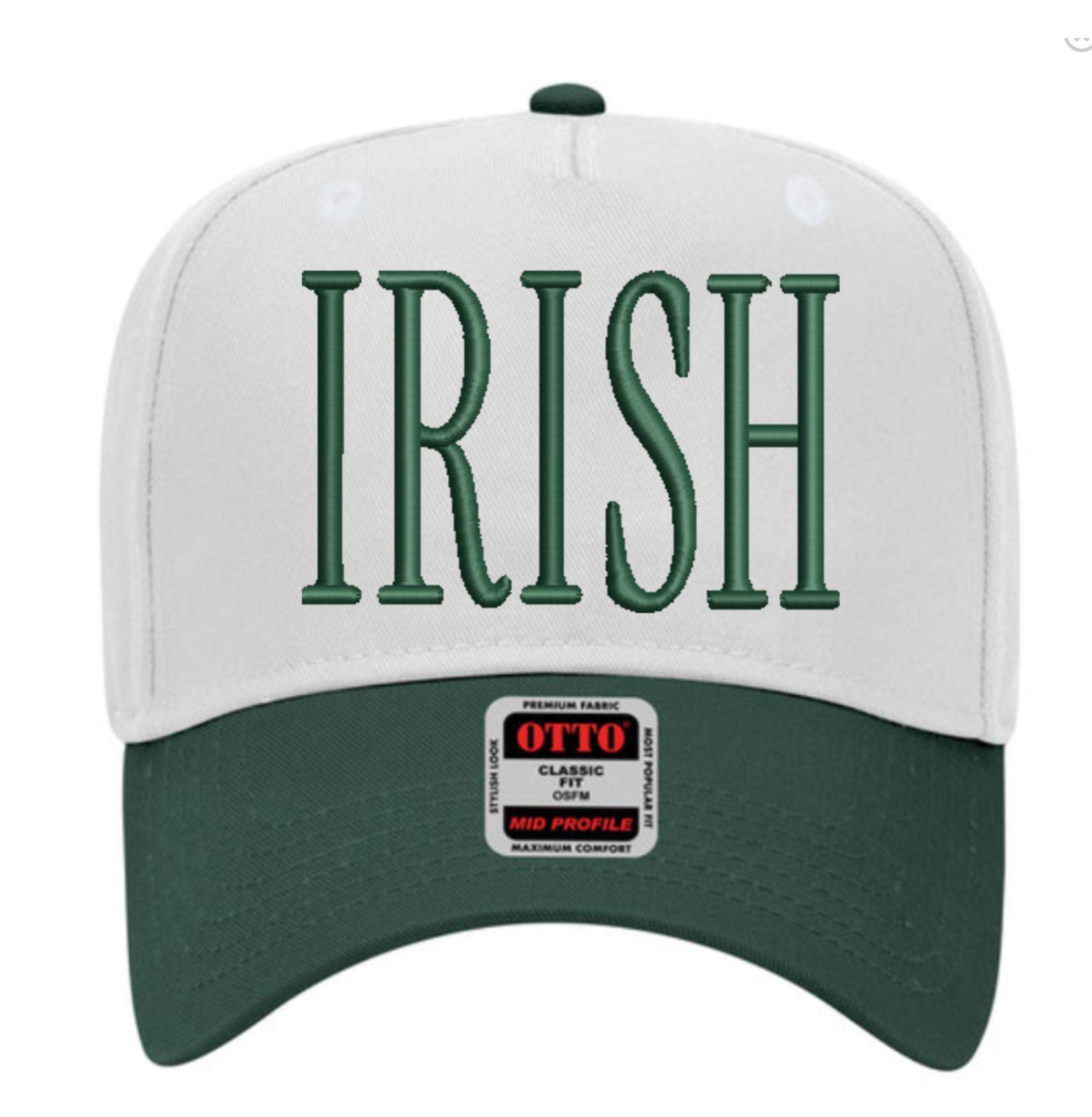 IRISH Puff Embroidered Hat