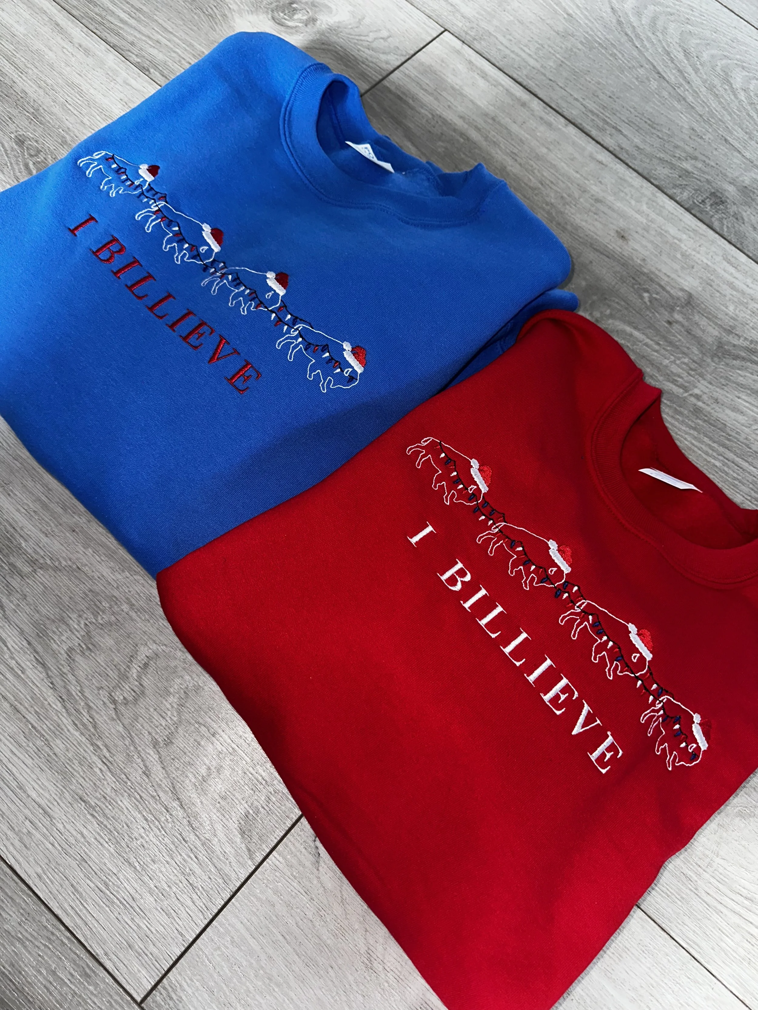 I Billieve Embroidered Unisex Crewnecks