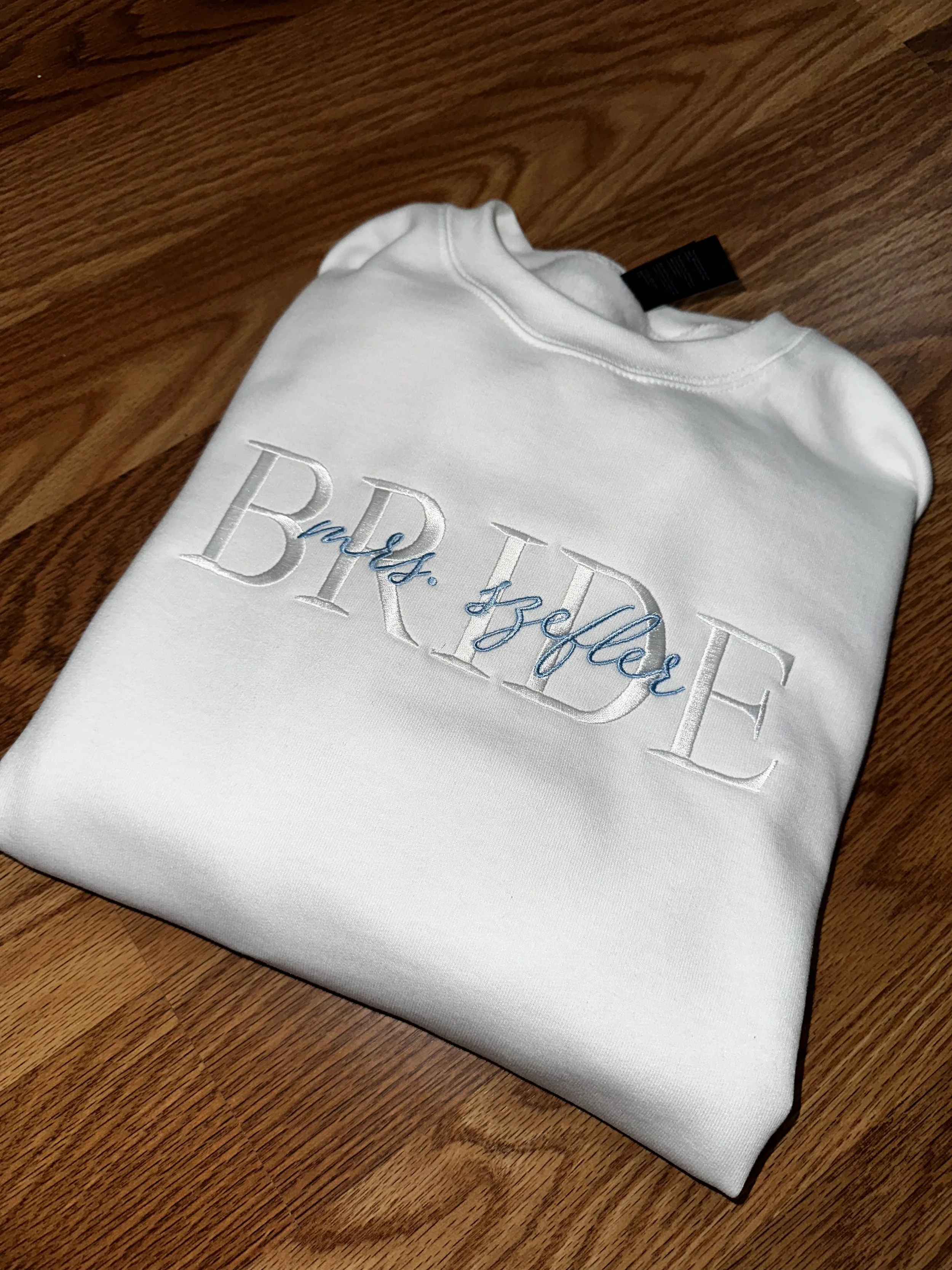 BRIDE Custom Name Crewneck Sweater