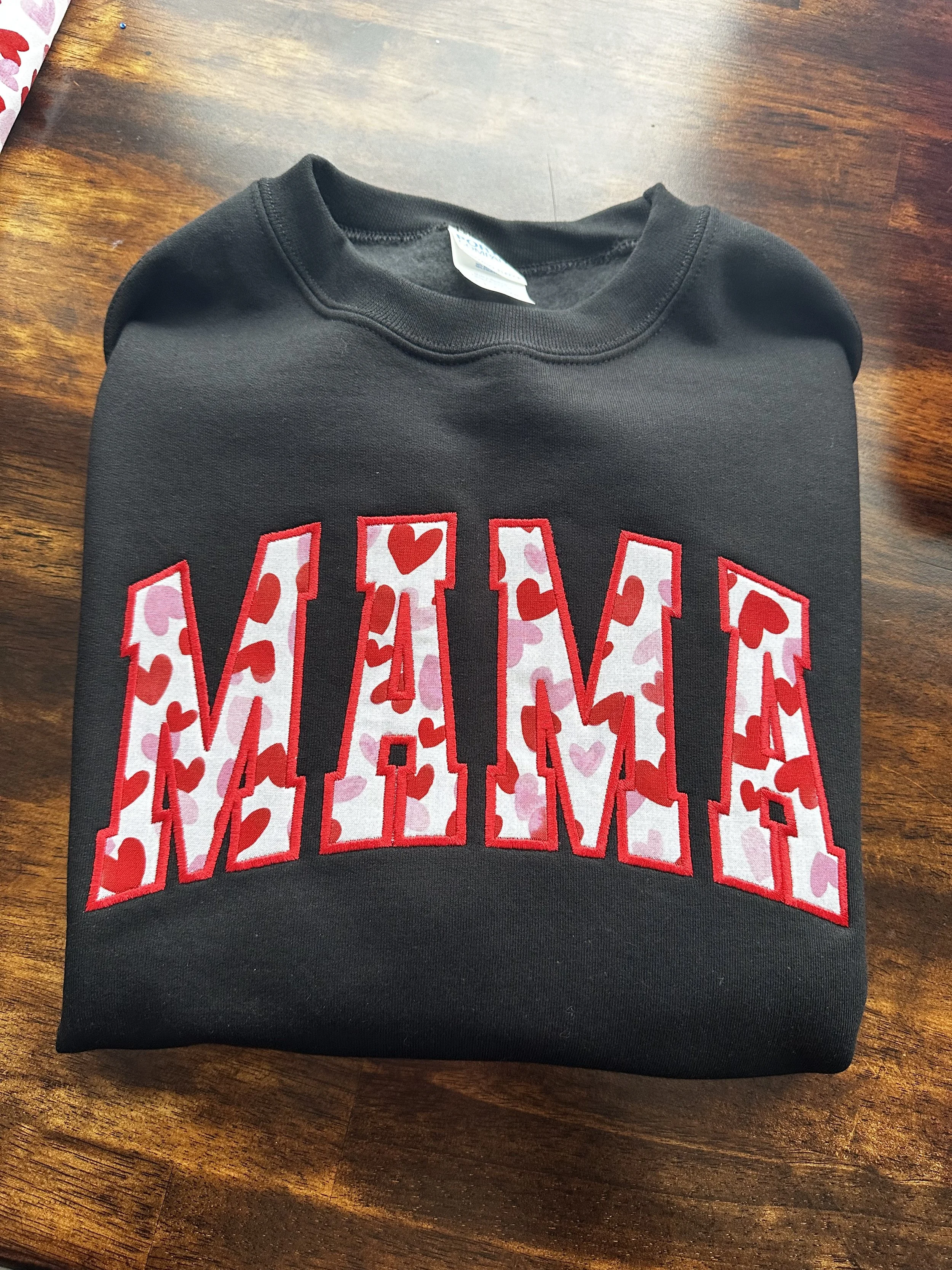 MAMA Customizable Embroidered Crewneck Sweater