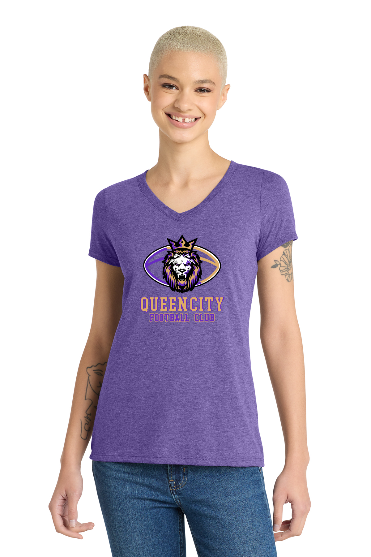 QC Woman's V-Neck T-Shirt