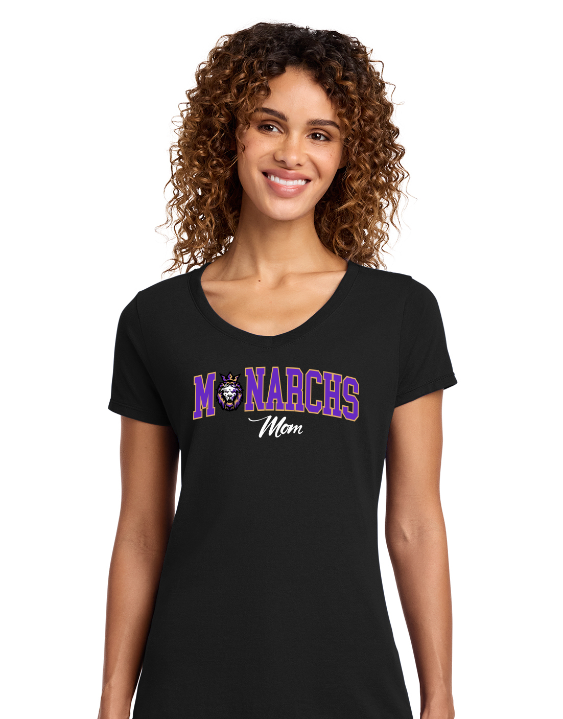 Monarchs Mom Woman's V-Neck