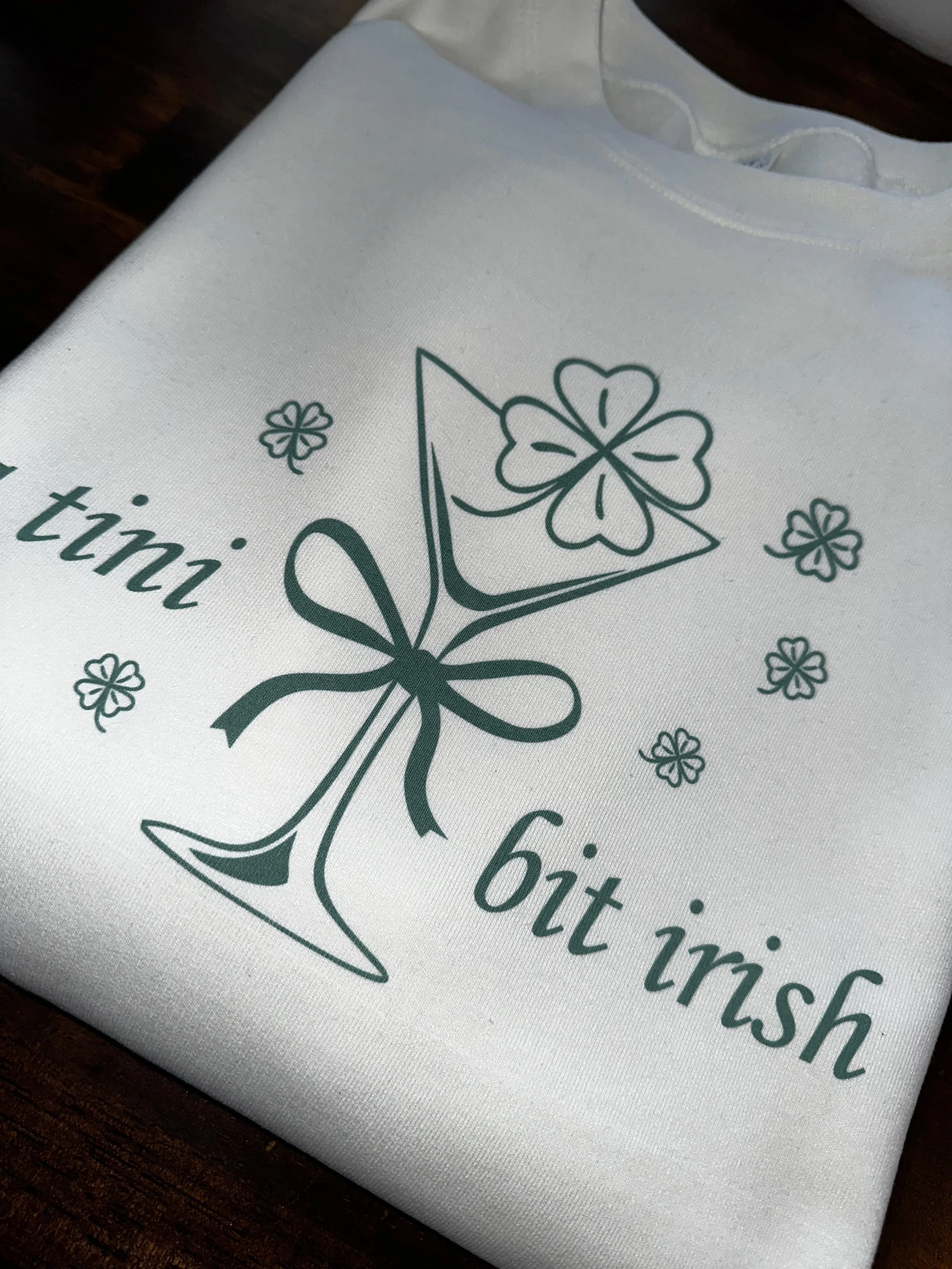 A Tini Bit Irish Crewneck Sweaters