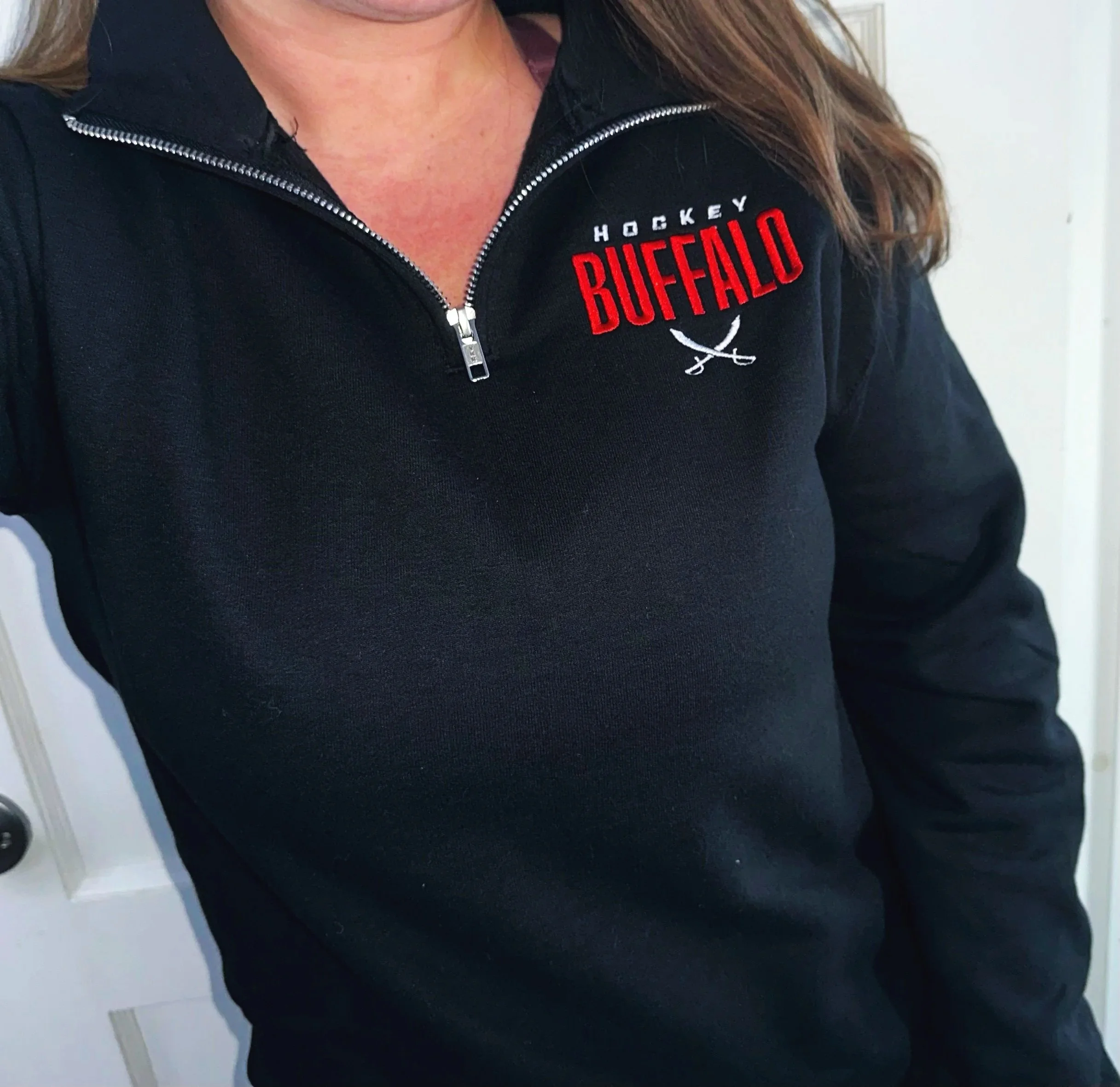 Buffalo Hockey Embroidered Unisex 1/4 Zip