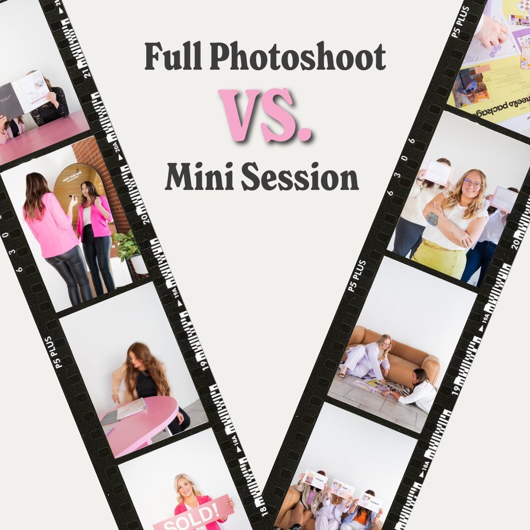 Looking to level up your brand's visual game with a brand photoshoot but can't decide between a full photoshoot vs a mini session? 

Let me help you decide! 

If you're looking for more of a comprehensive way to tell your brand story &mdash; you'll h