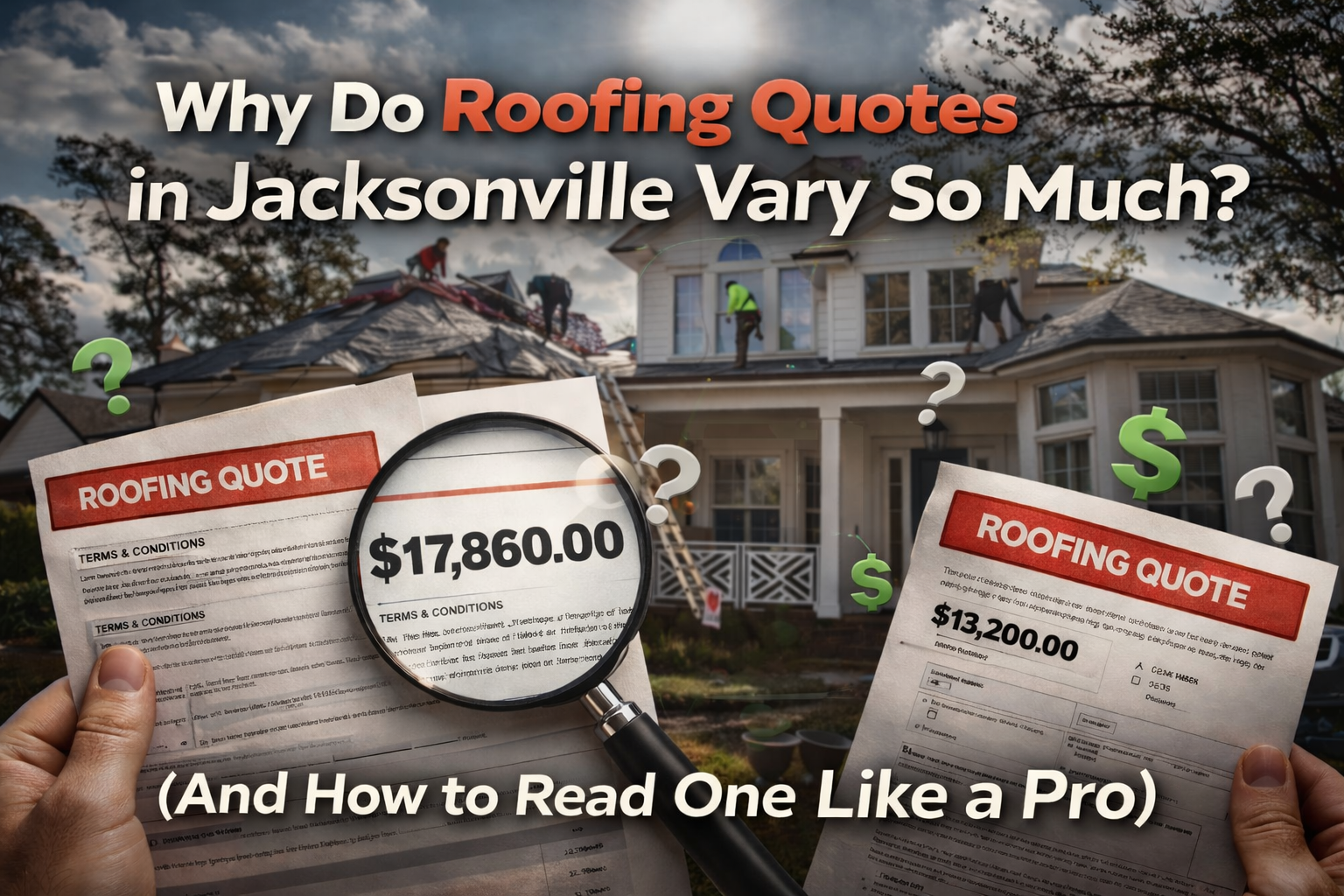 Why Do Roofing Quotes in Jacksonville Vary So Much? (And How to Read One Like a Pro)