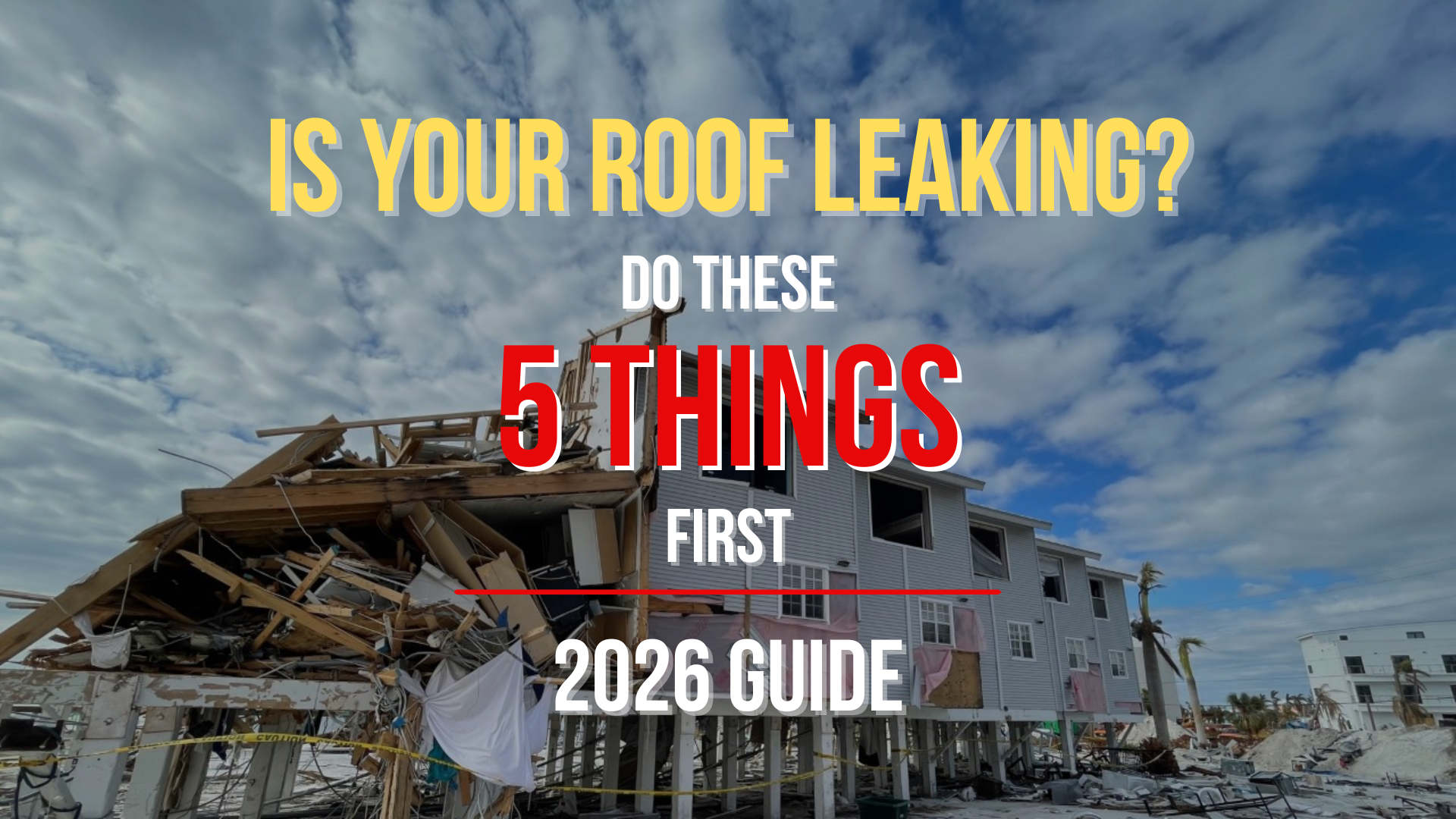 My Jacksonville Roof Is Leaking During This Rainstorm — What Do I Do Right Now?