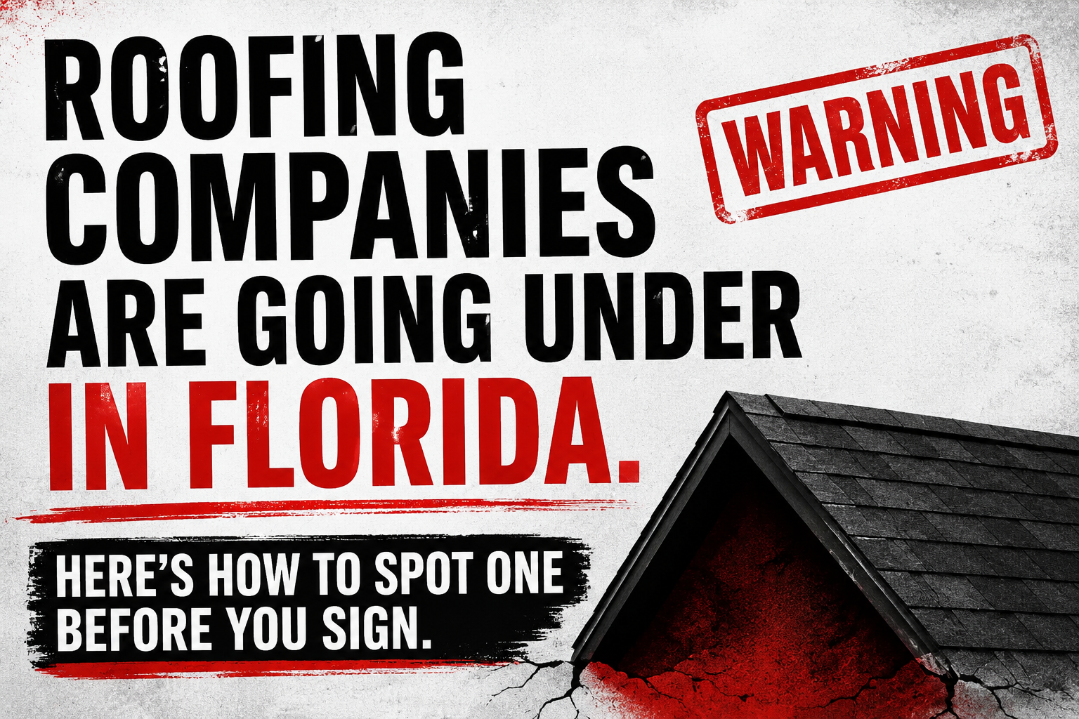 Roofing Companies Are Going Under in Florida. Here's How to Spot One Before You Sign.