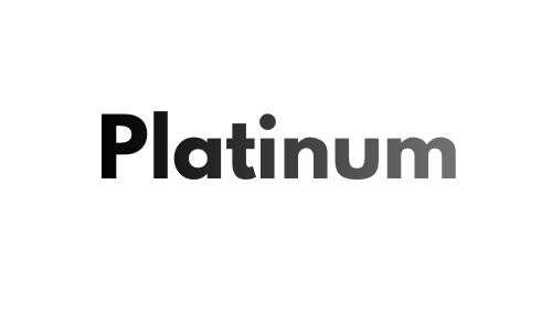 The word "Platinum" in bold black font on a white background.