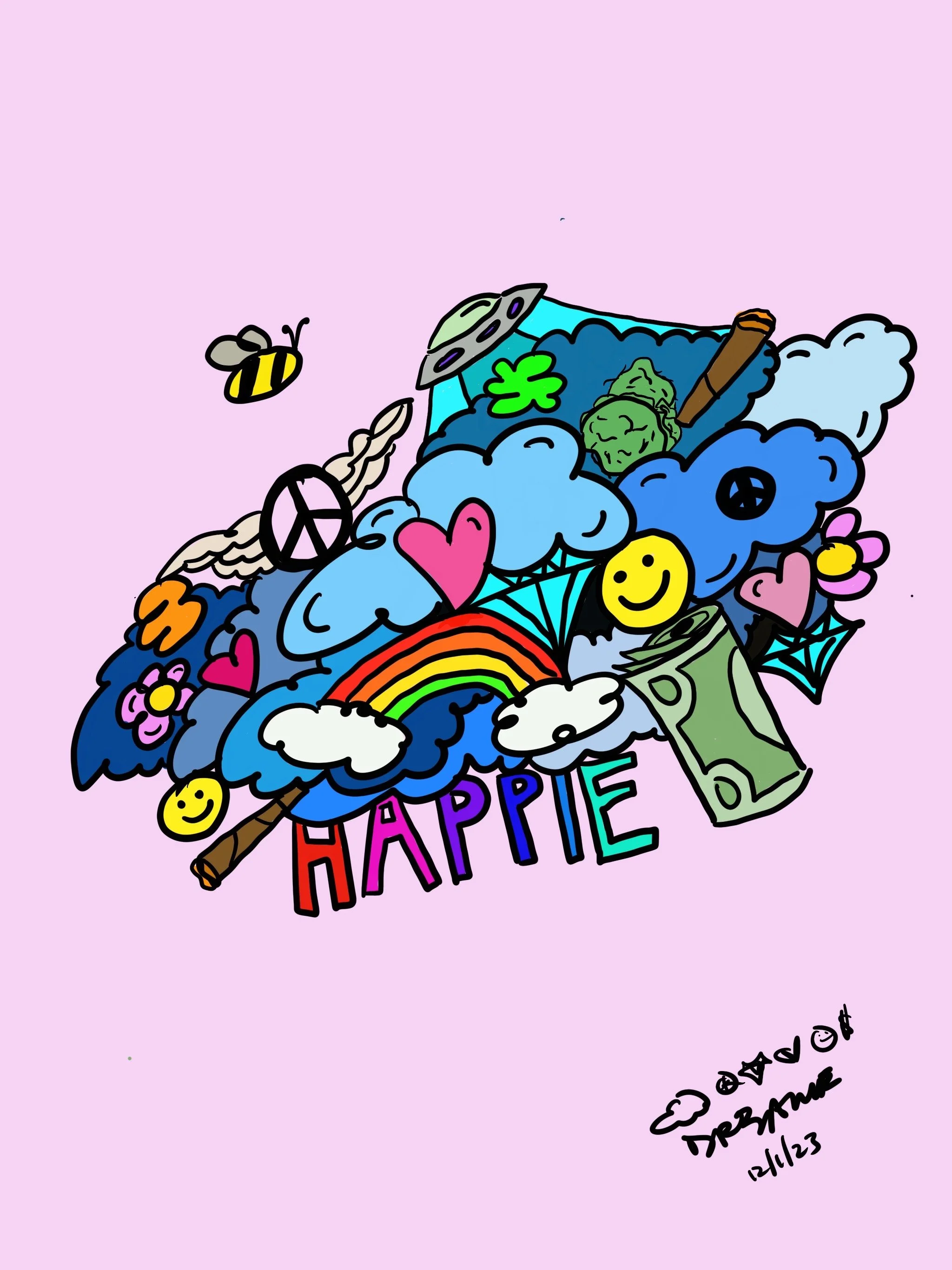 "Day Dr3ams" is a series of digital illustrations where my imagination and desires take shape within collaged clouds. Each artwork blends objects and messages, creating a dreamlike portrayal of personal aspirations and fantasies.