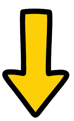 A large yellow downward-pointing arrow with a black outline.