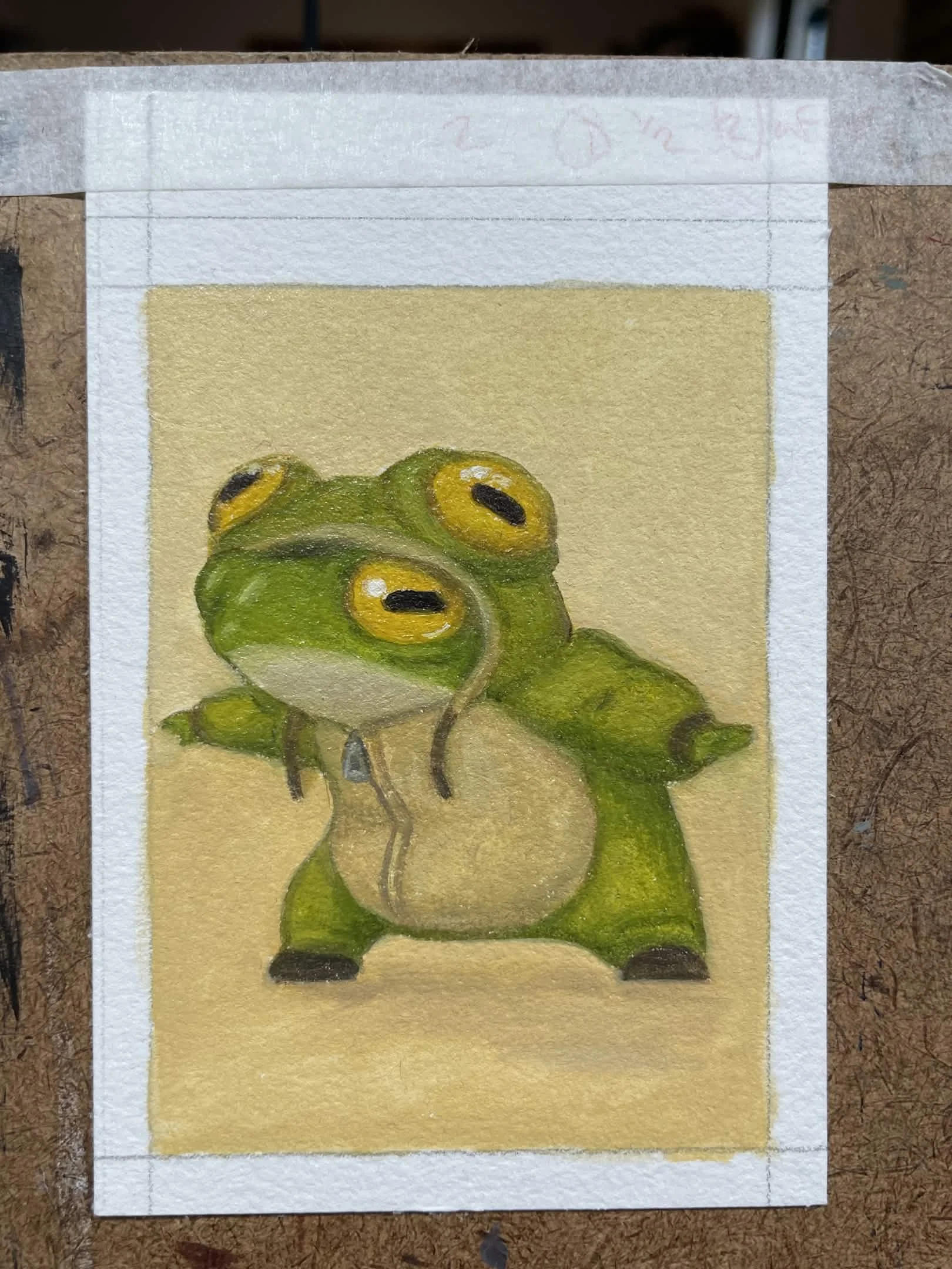 Wawa Froggy - Original ACEO Painting