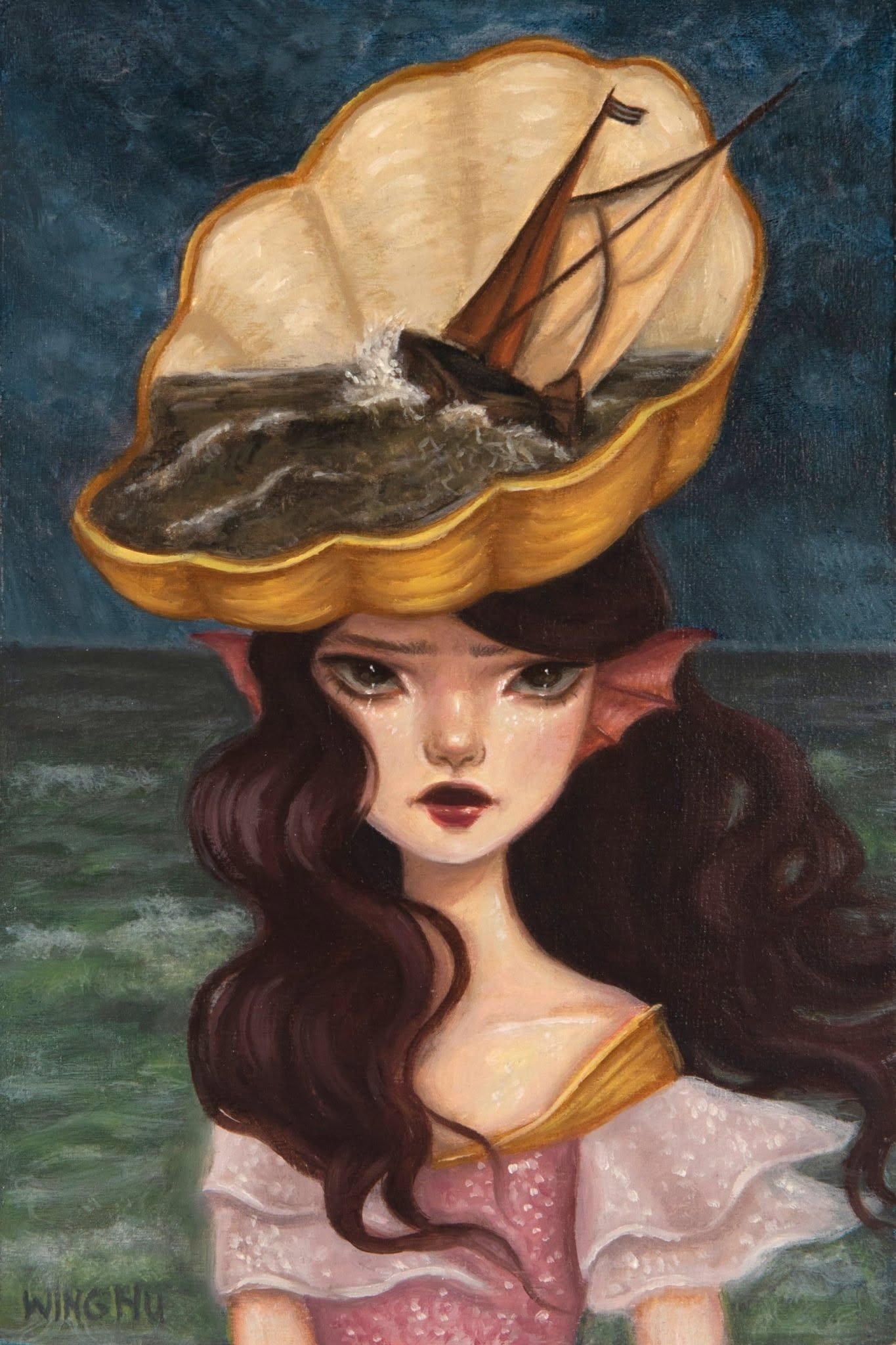 Capsized, 4x6 inch Oil on Panel, Satin Varnish, 2026 - Sold