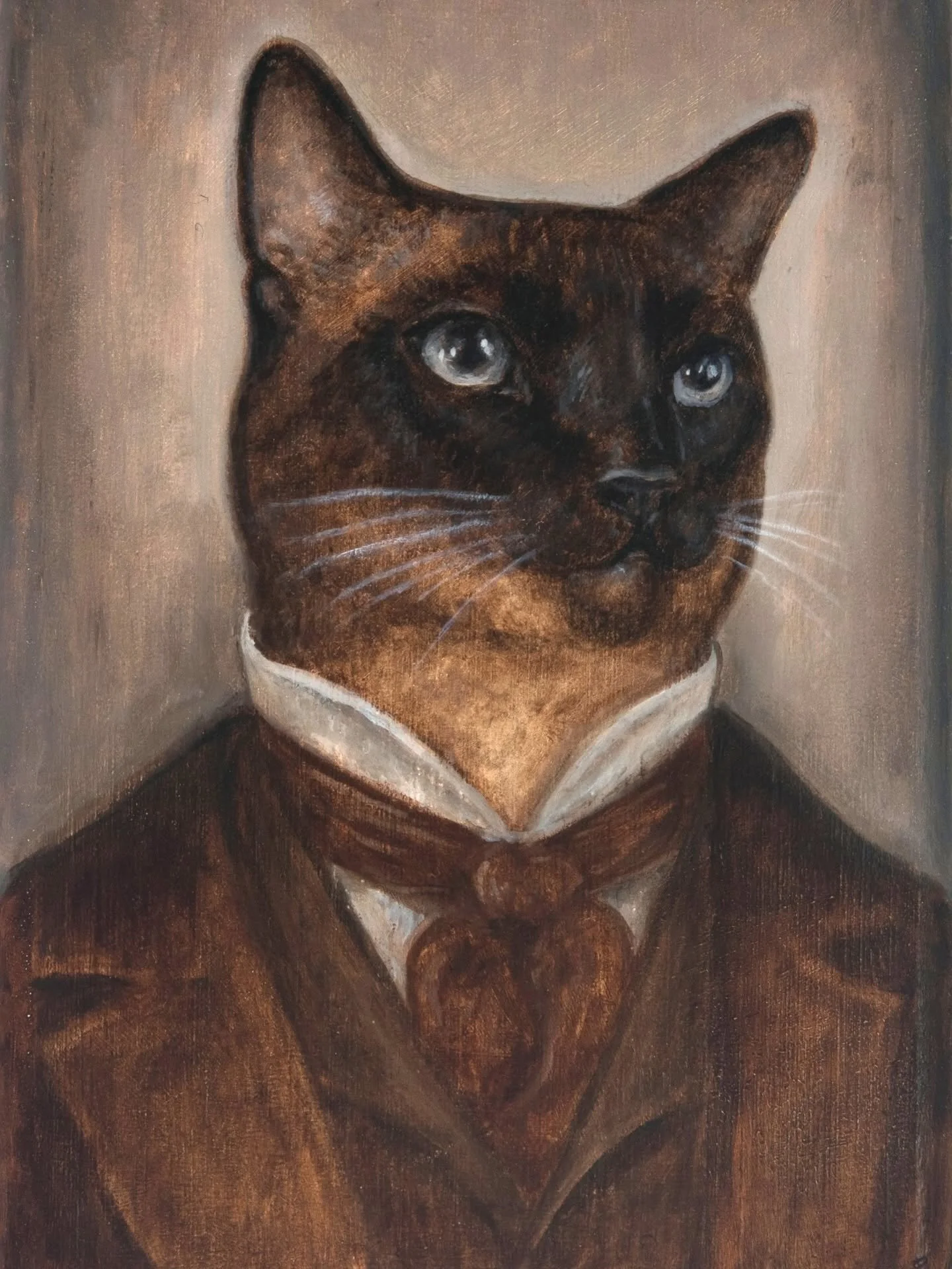 Sir Luca, 3.5x5 inch Oil on Panel, Satin Varnish, 2026 - Sold