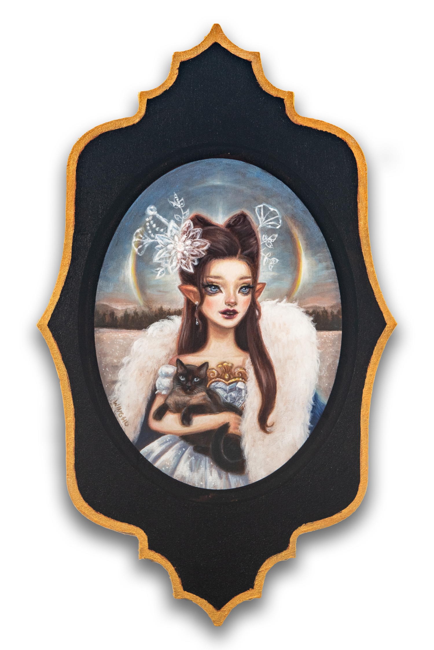 Suncat - Enchanting Oil Painting with Mystical Charm