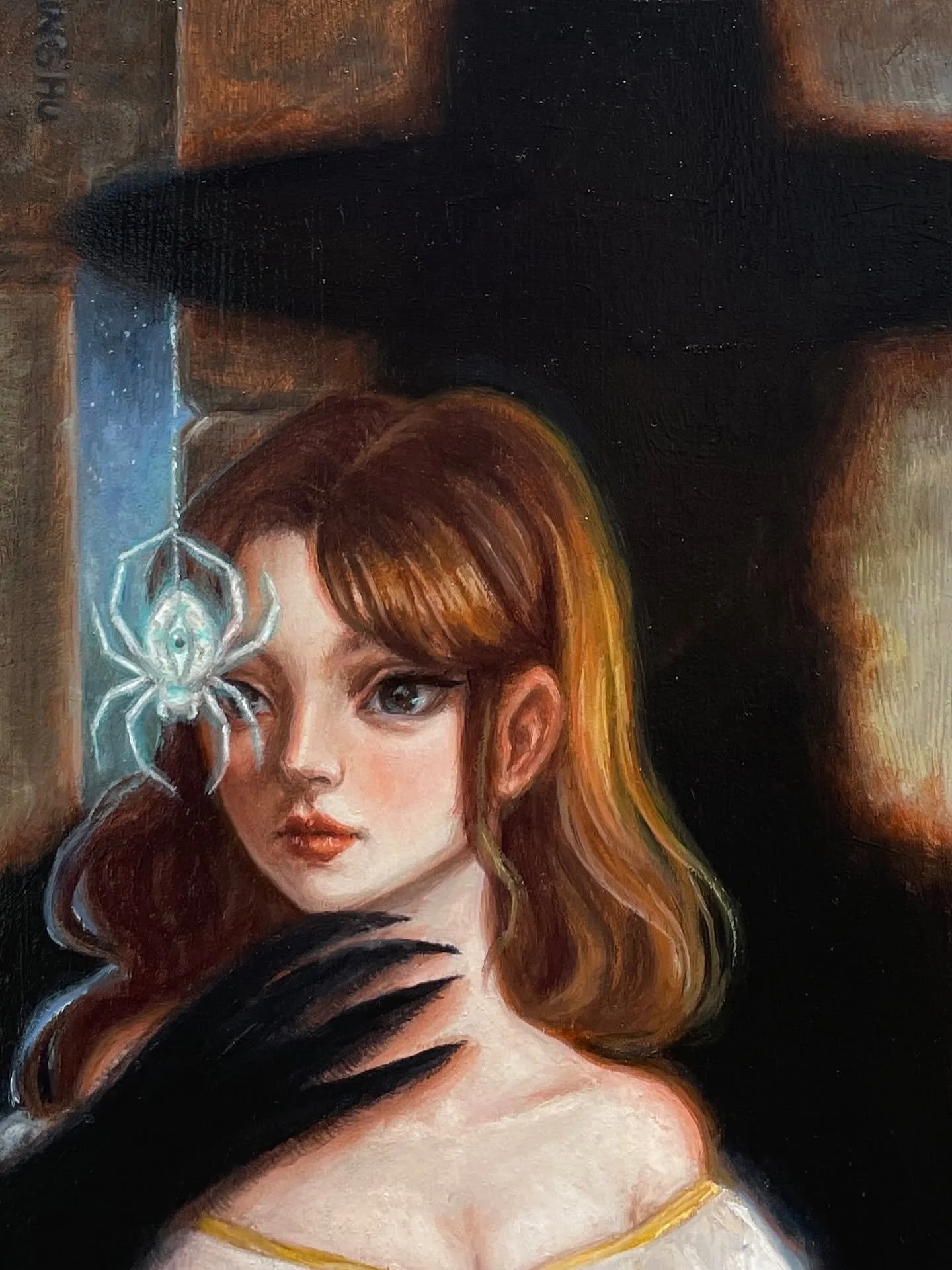 The Loom of Sleep, 4x6 inch Oil on Panel, Satin Varnish, 2025 - Sold