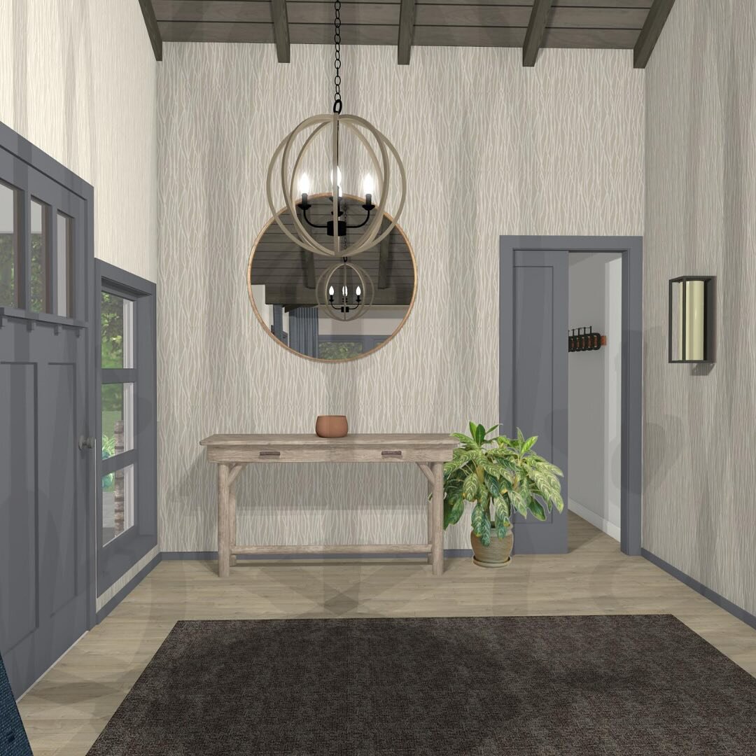 Wallpaper has come a LONG way from Grandmas kitchen or bathroom. 🫣 We love to add interest with the patterns and textures wallpaper has to offer. It doesn't have to be a whole room just enough to add some interest like in this entryway. #thewildacor