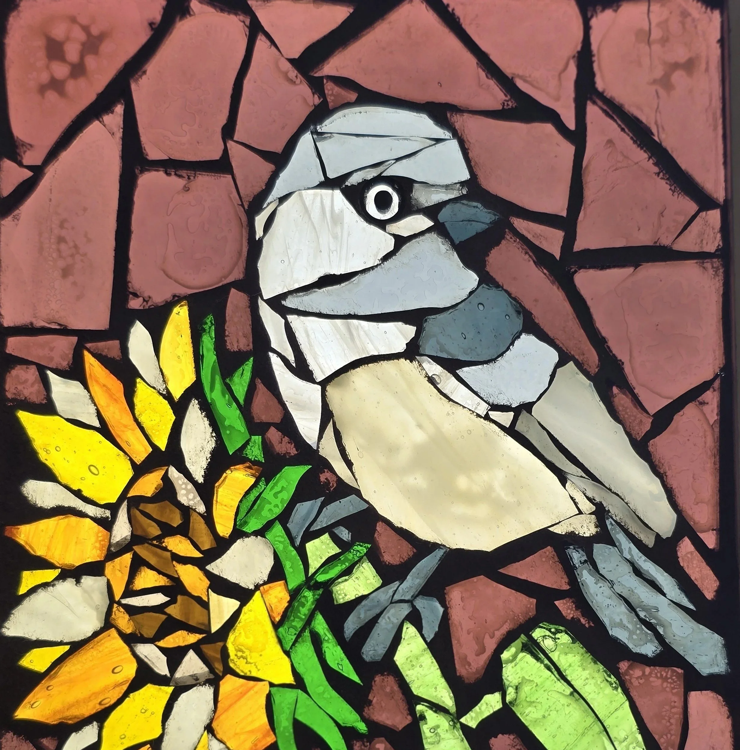Mosaic Cardinal or Chickadee