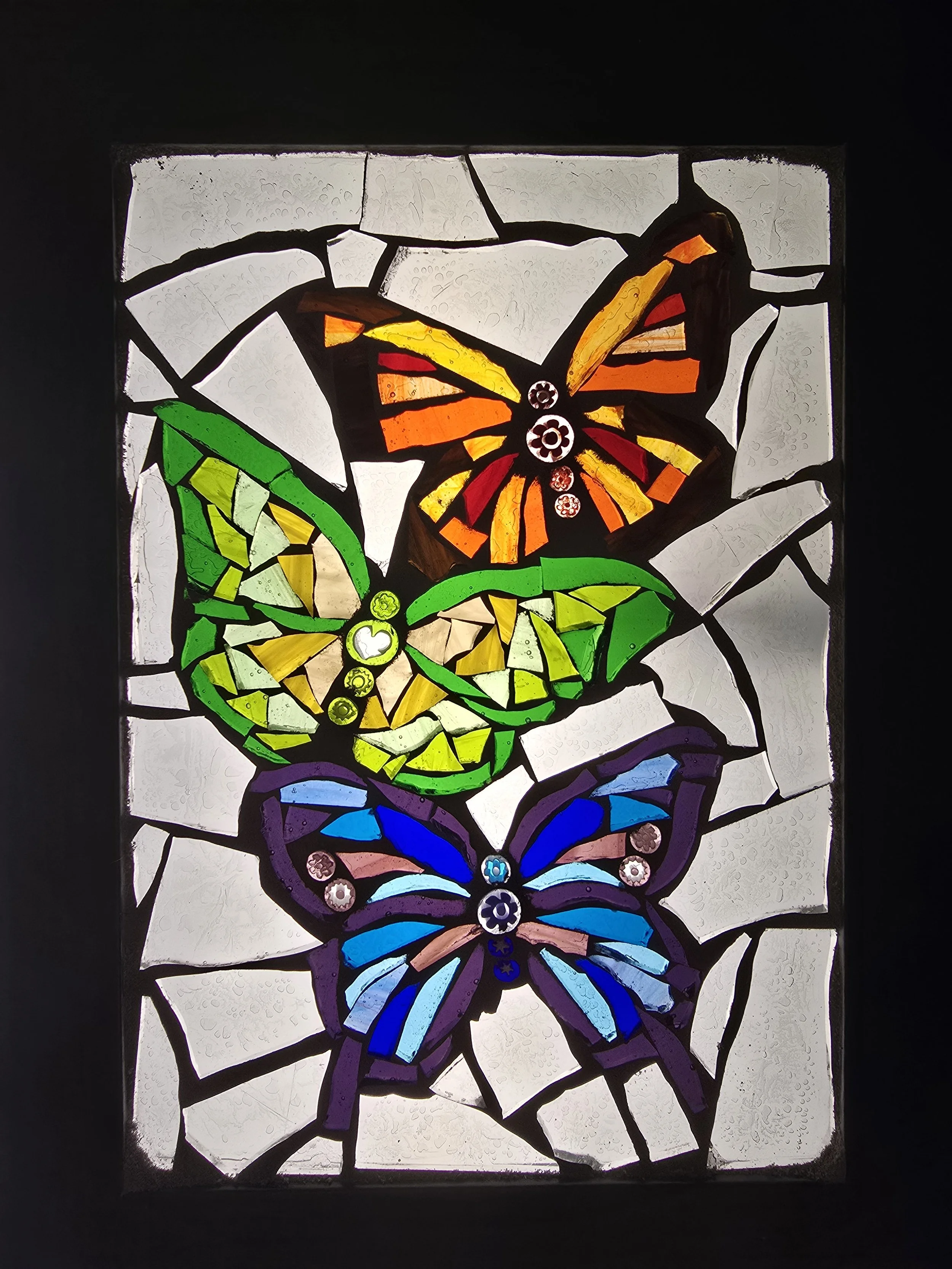 Butterfly Glass on Glass