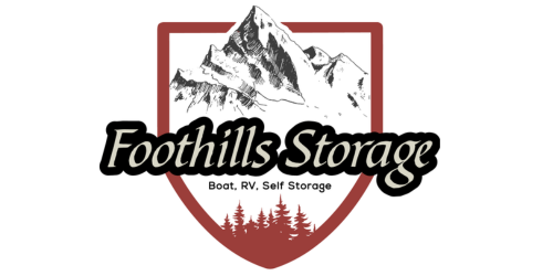 Foothills Storage boat, RV, self storage logo