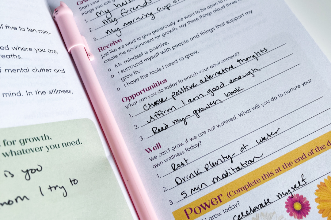 writing in you grow girl journal